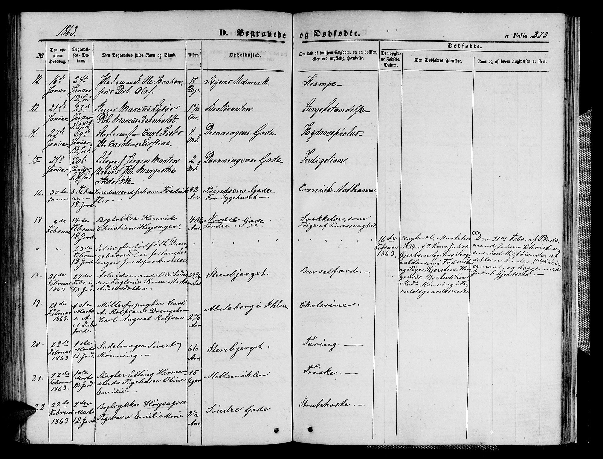 Ministerialprotokoller, klokkerbøker og fødselsregistre - Sør-Trøndelag, SAT/A-1456/602/L0139: Parish register (copy) no. 602C07, 1859-1864, p. 323