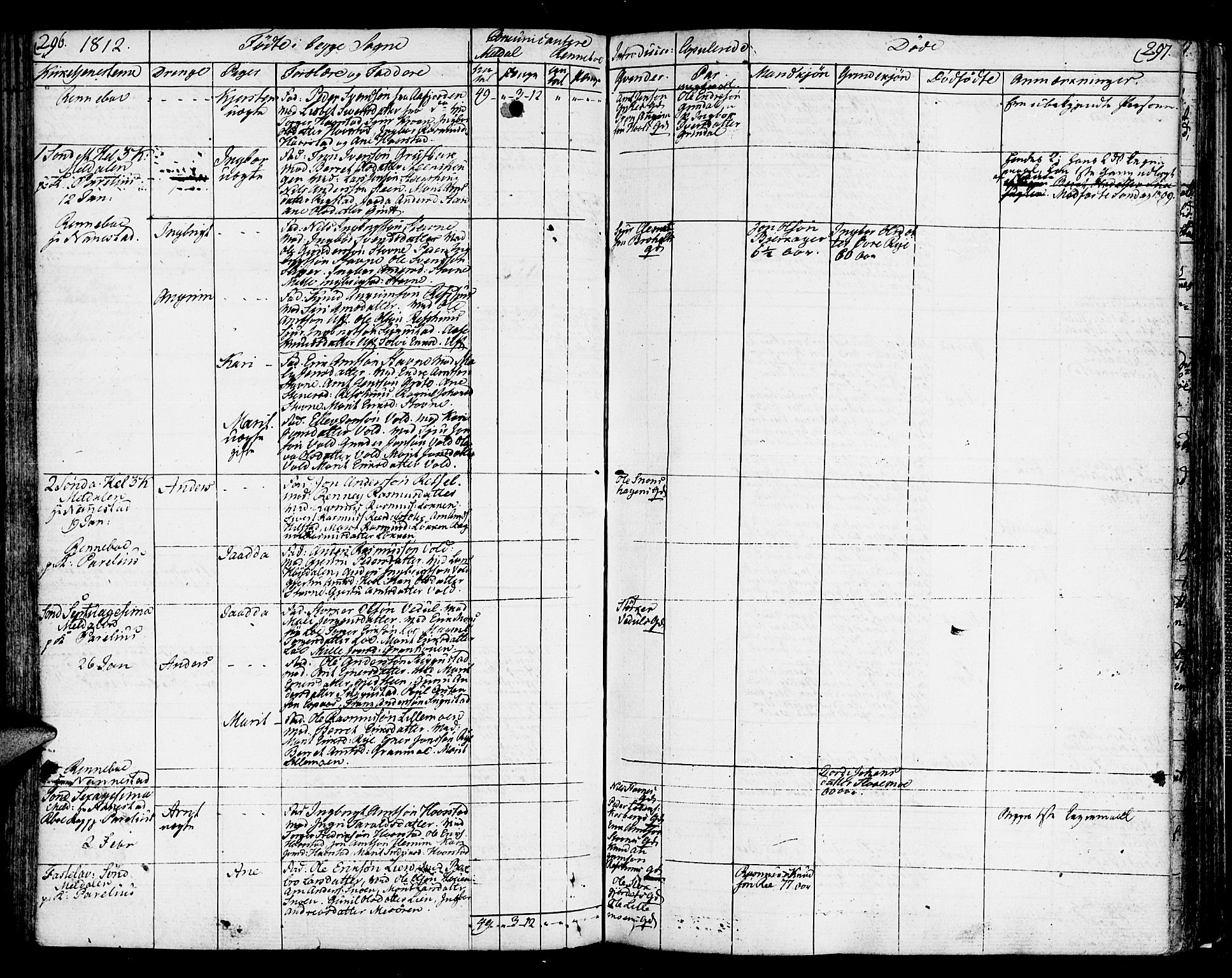 Ministerialprotokoller, klokkerbøker og fødselsregistre - Sør-Trøndelag, SAT/A-1456/672/L0852: Parish register (official) no. 672A05, 1776-1815, p. 296-297