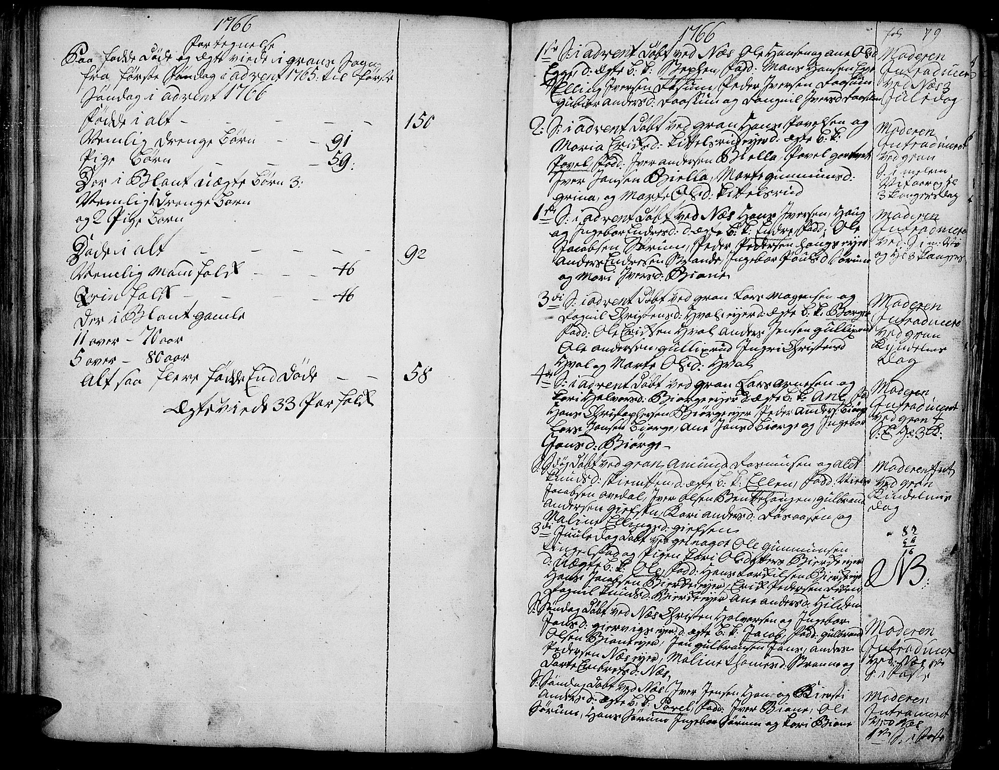 Gran prestekontor, SAH/PREST-112/H/Ha/Haa/L0004: Parish register (official) no. 4, 1759-1775, p. 79