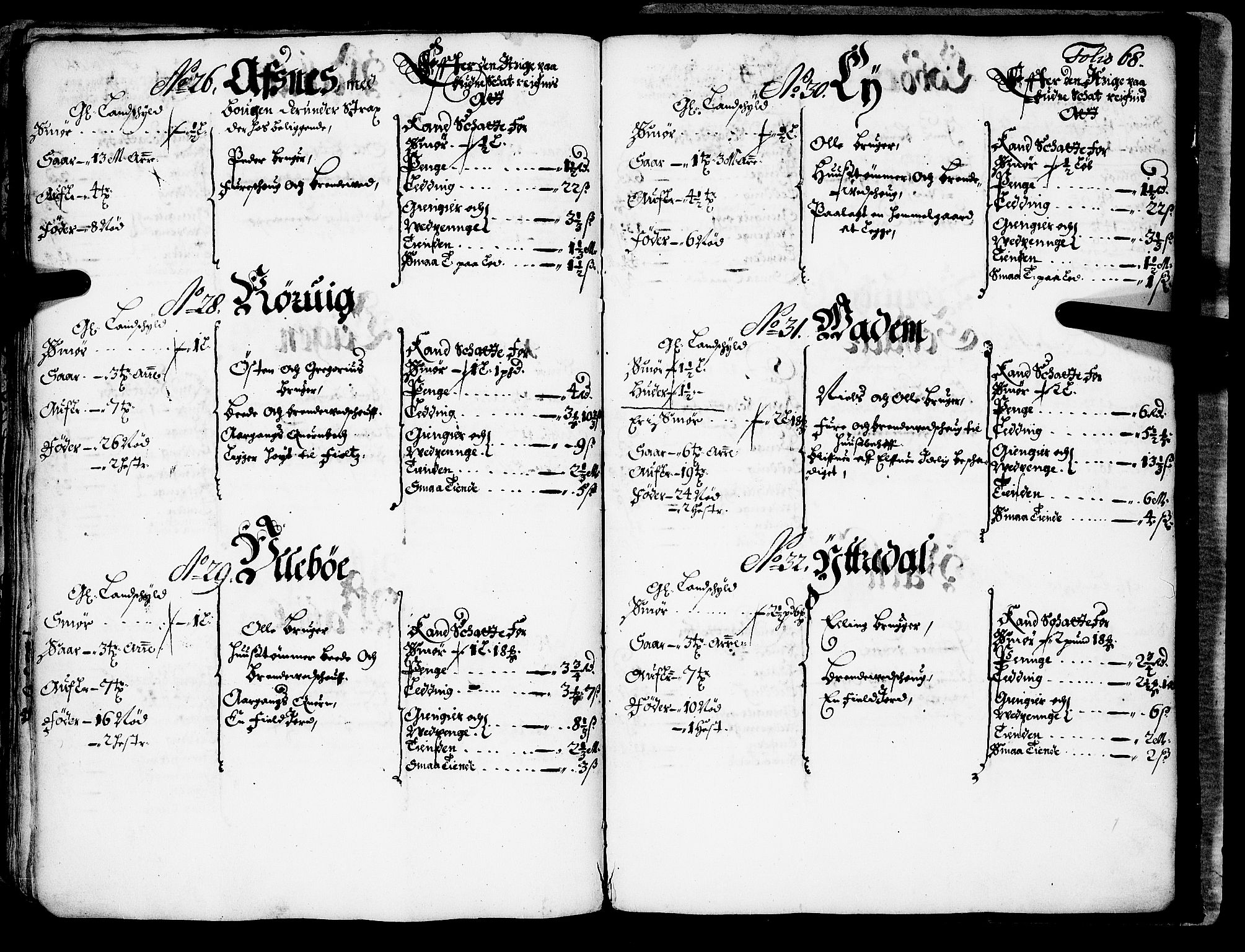 Rentekammeret inntil 1814, Realistisk ordnet avdeling, AV/RA-EA-4070/N/Nb/Nba/L0042: Ytre Sogn fogderi, 1667, p. 67b-68a