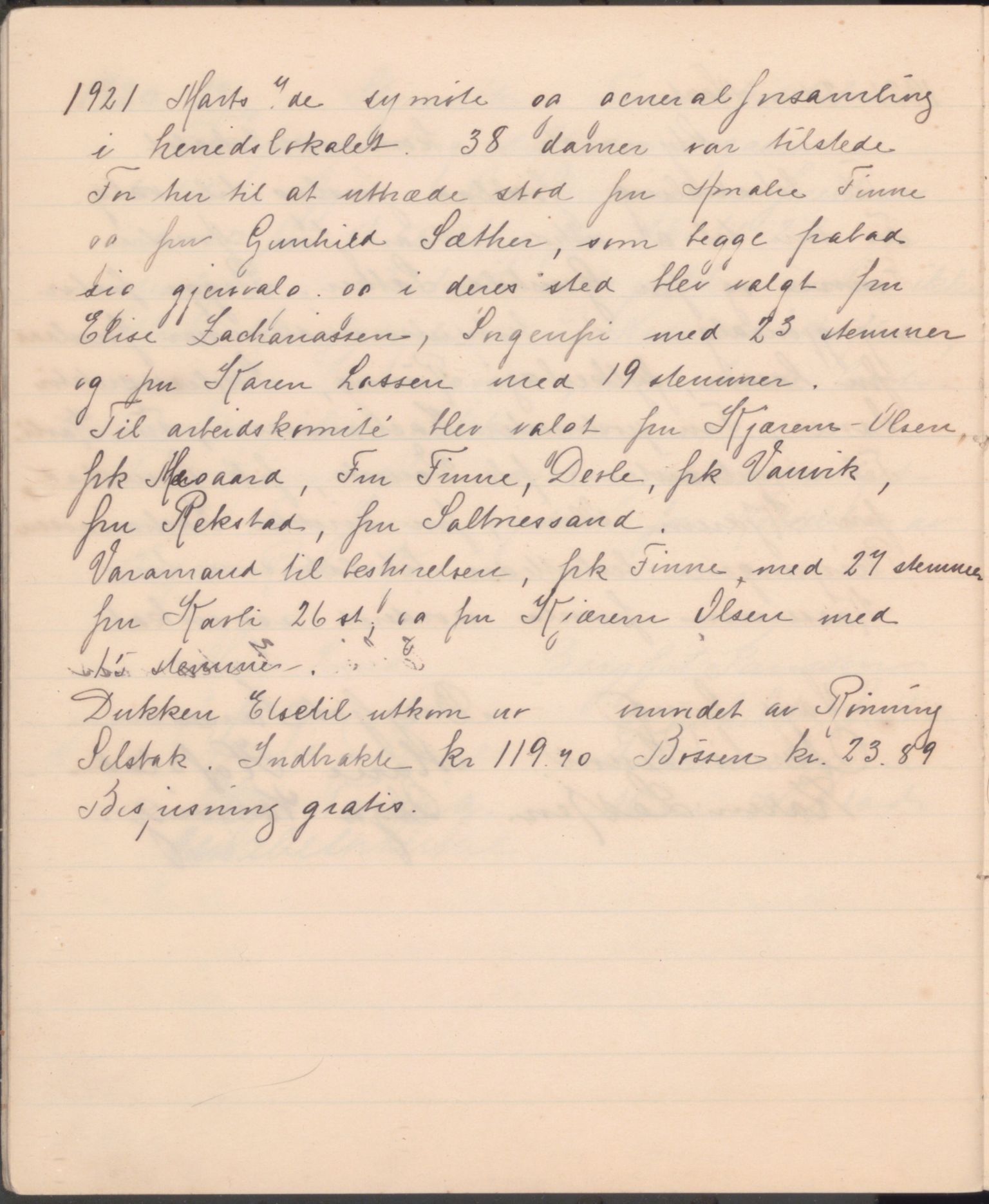 Trondheim Røde Kors, TRKO/PA-1204/A/Ab/L0001: Forhandlingsprotokoll for styret Strinda Røde Kors, 1914-1925, p. 24