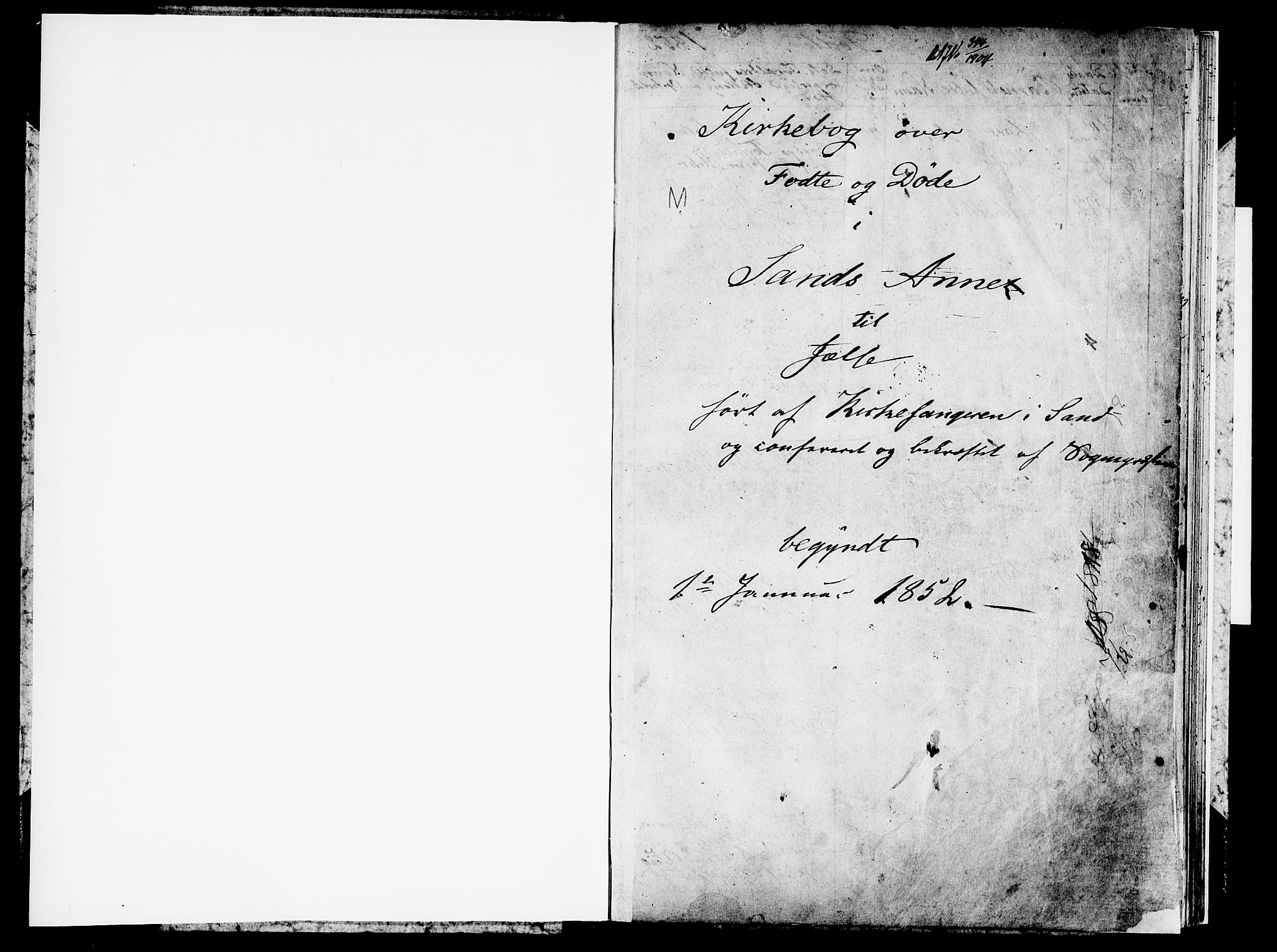 Sand sokneprestkontor, AV/SAST-A-101848/01/IV/L0002: Parish register (copy) no. B 2, 1852-1871