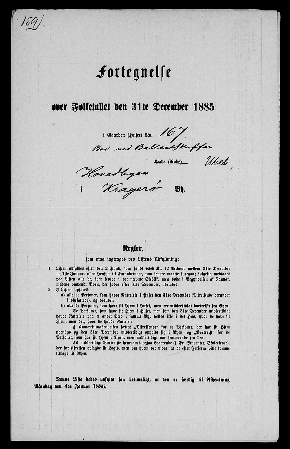 SAKO, 1885 census for 0801 Kragerø, 1885, p. 1351