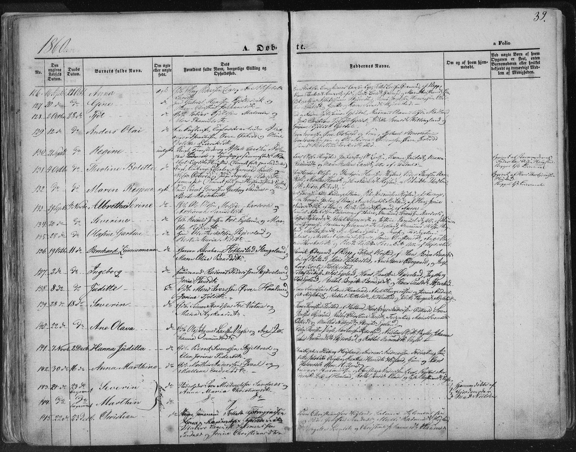 Høyland sokneprestkontor, AV/SAST-A-101799/001/30BA/L0010: Parish register (official) no. A 9.1, 1857-1877, p. 39