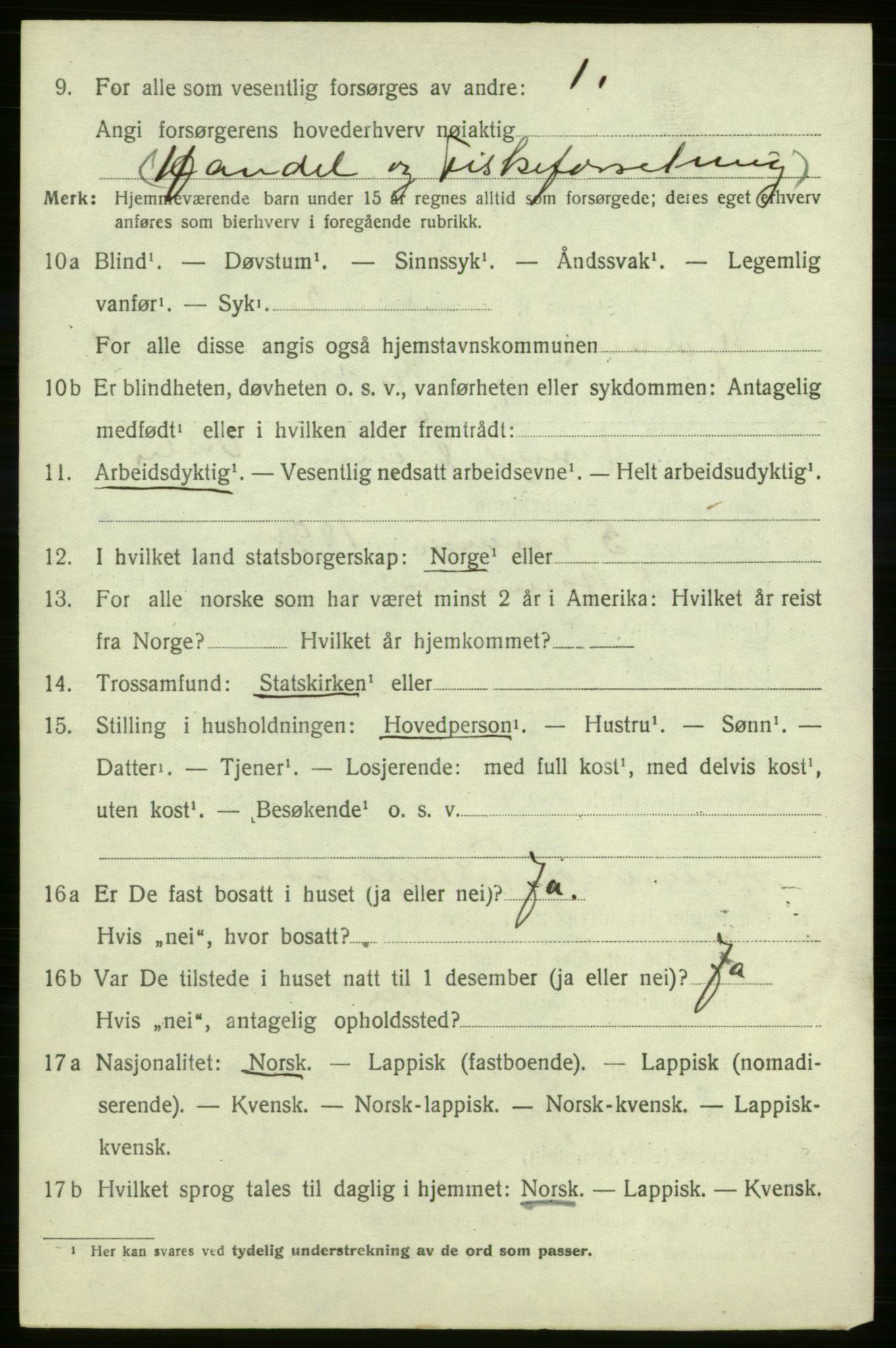 SATØ, 1920 census for Kjelvik, 1920, p. 1902