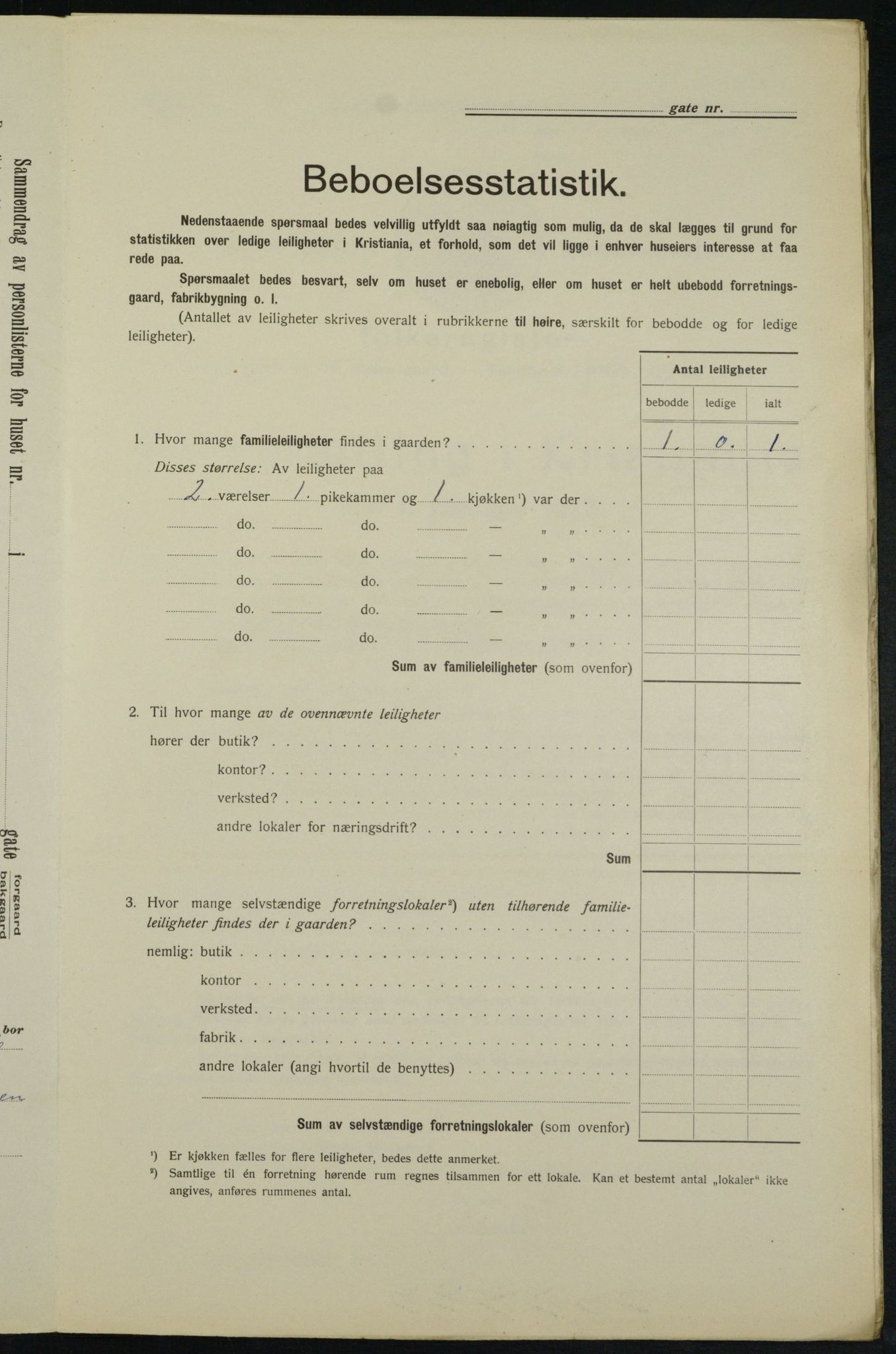 OBA, Municipal Census 1913 for Kristiania, 1913, p. 15111