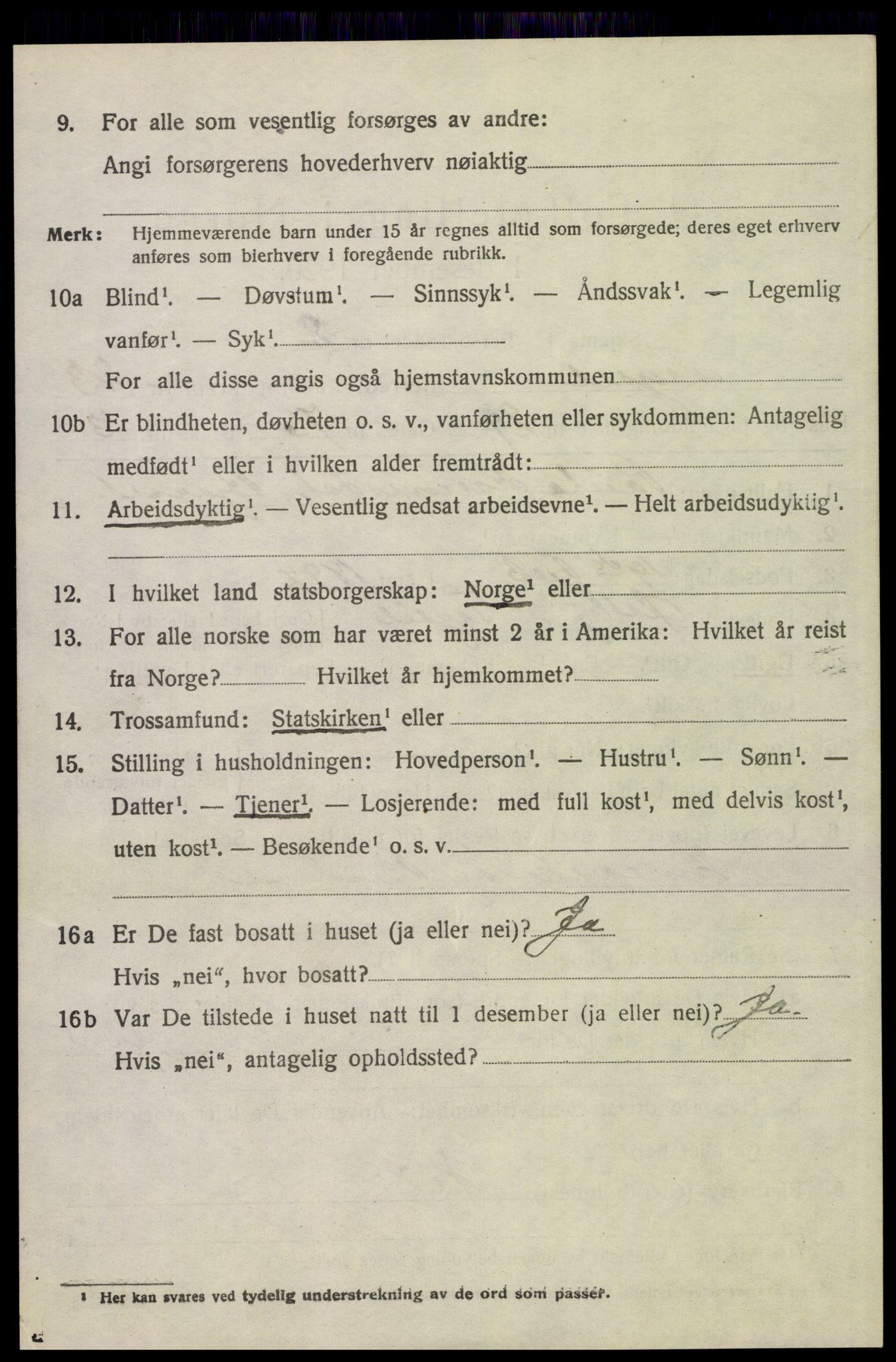 SAH, 1920 census for Trysil, 1920, p. 15202