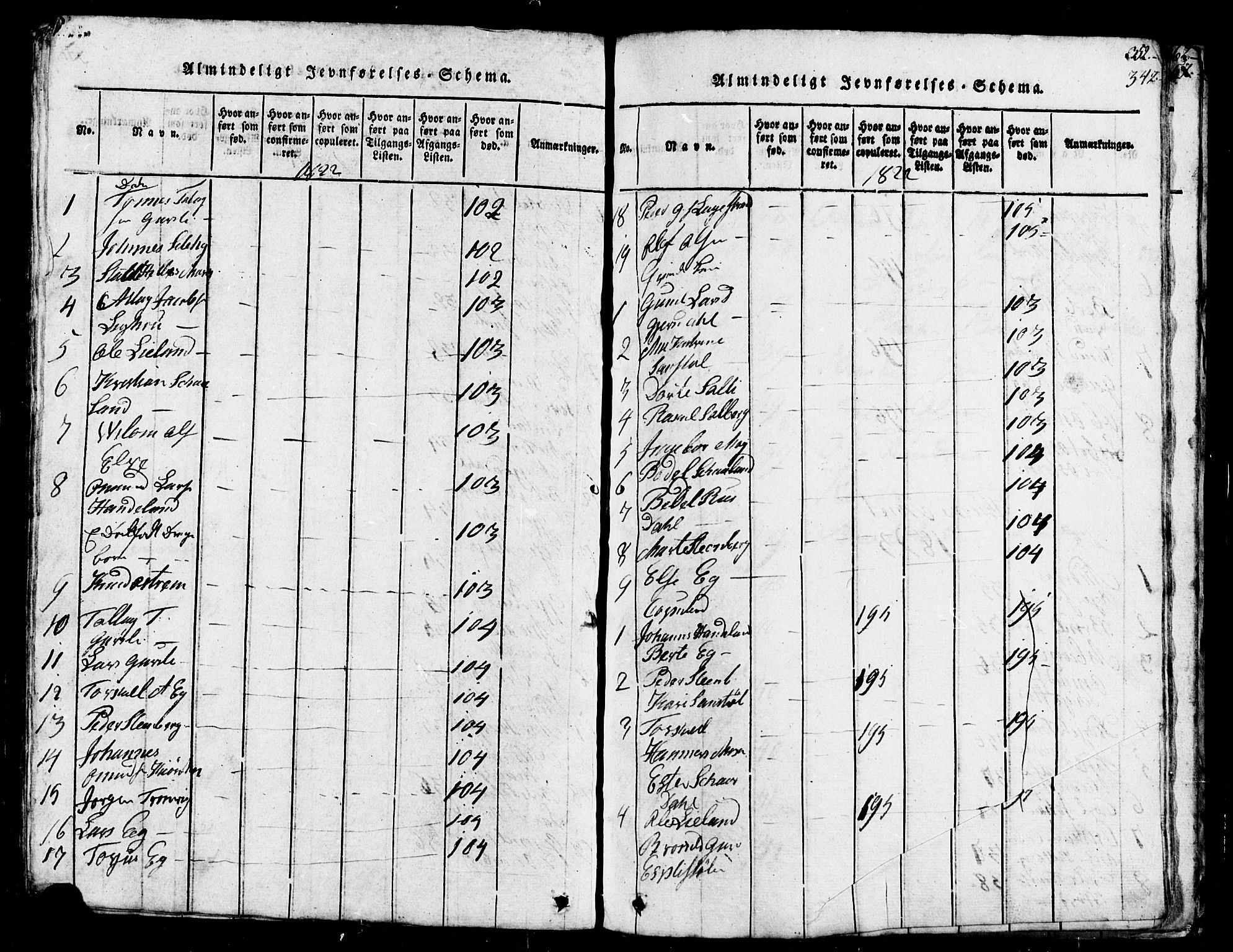 Lund sokneprestkontor, AV/SAST-A-101809/S07/L0002: Parish register (copy) no. B 2, 1816-1832, p. 352