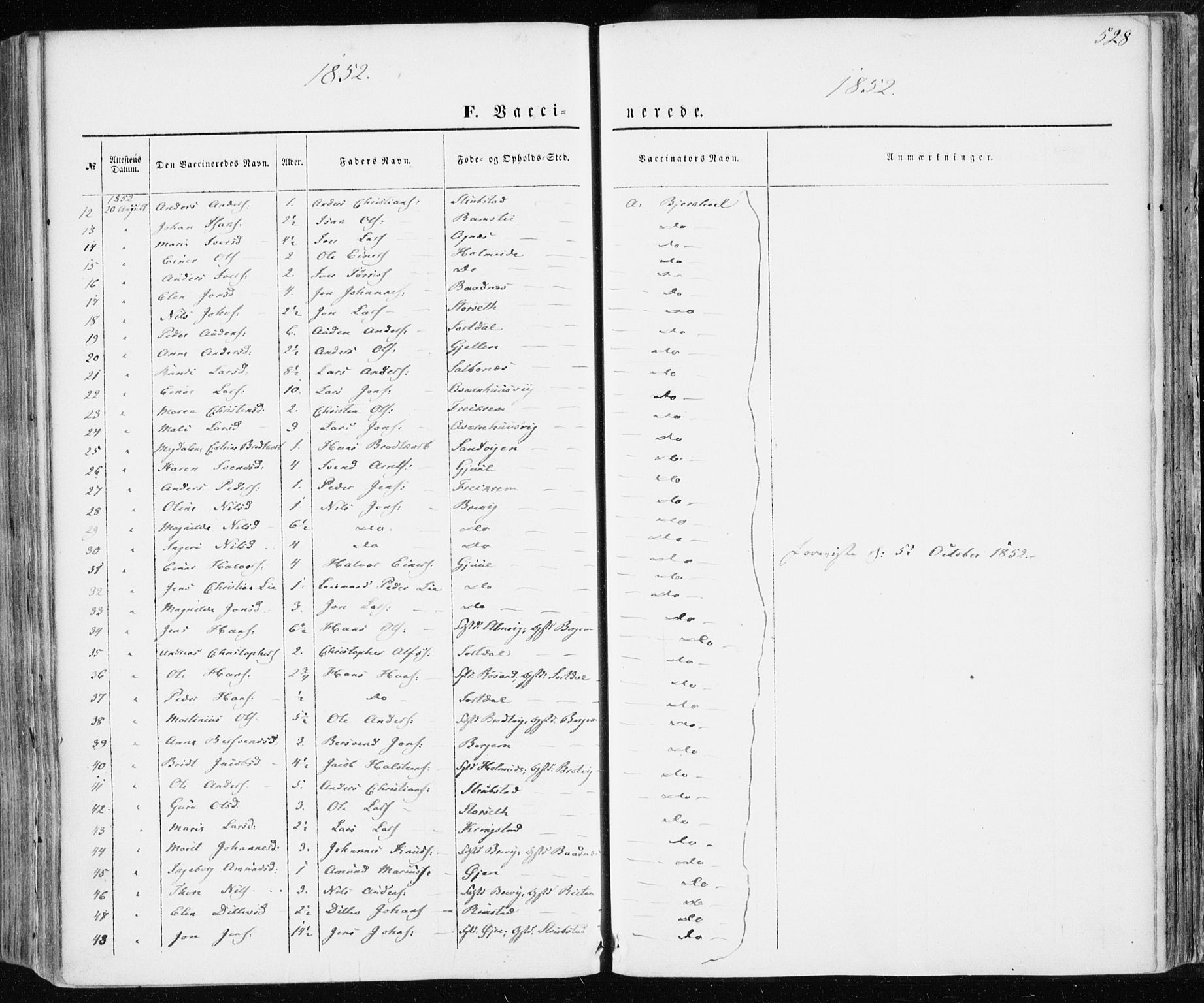 Ministerialprotokoller, klokkerbøker og fødselsregistre - Møre og Romsdal, AV/SAT-A-1454/586/L0984: Parish register (official) no. 586A10, 1844-1856, p. 528