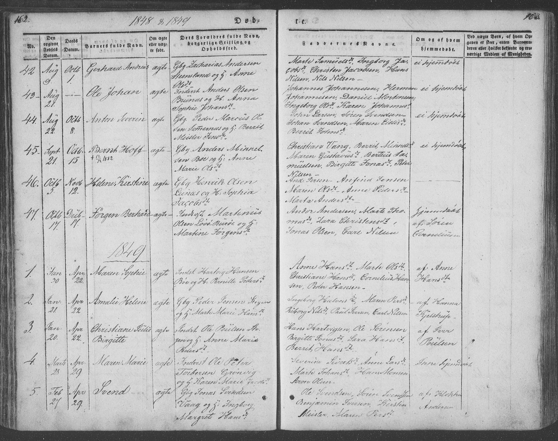 Ministerialprotokoller, klokkerbøker og fødselsregistre - Nordland, SAT/A-1459/855/L0799: Parish register (official) no. 855A07, 1834-1852, p. 162-163
