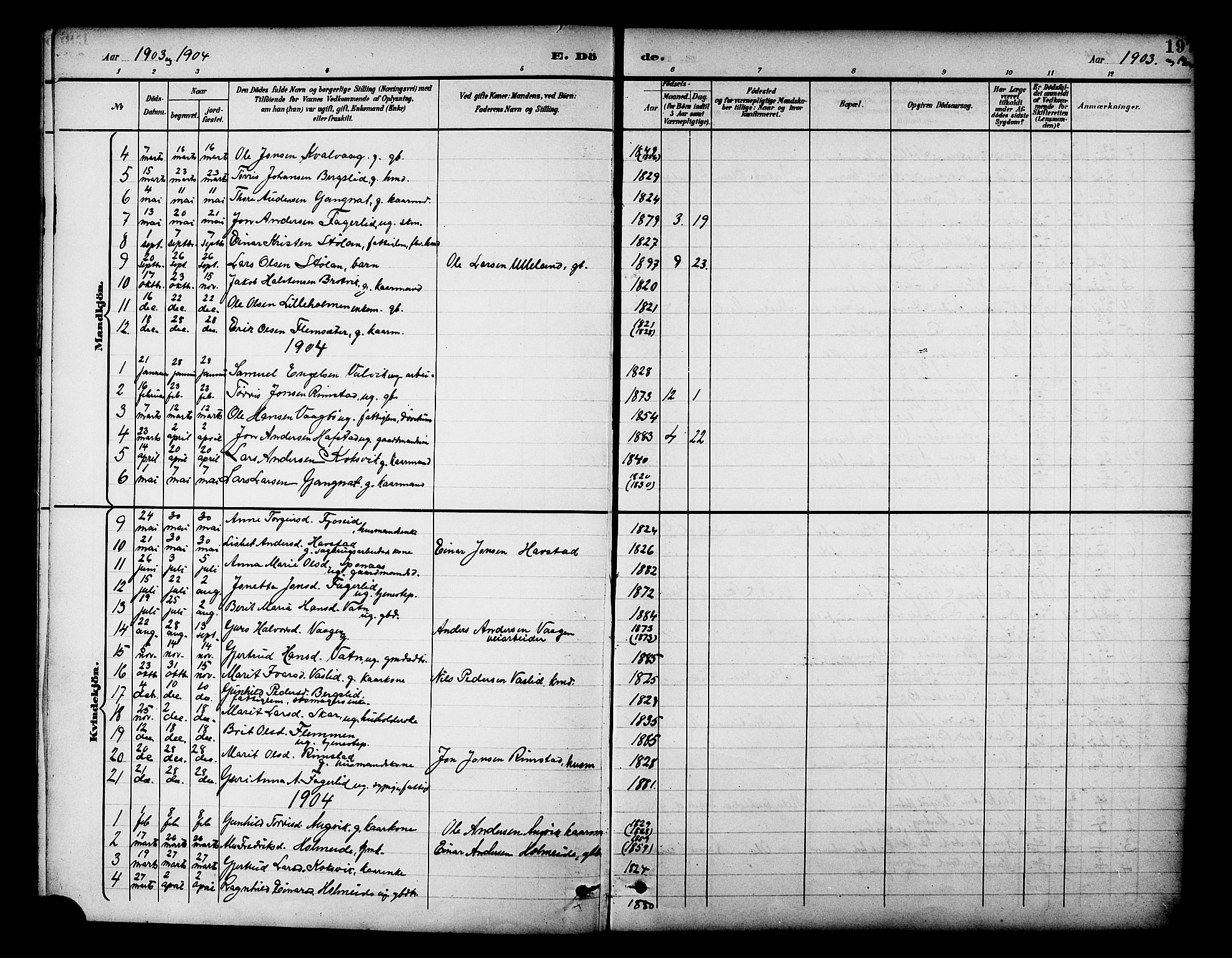 Ministerialprotokoller, klokkerbøker og fødselsregistre - Møre og Romsdal, AV/SAT-A-1454/586/L0992: Parish register (copy) no. 586C03, 1892-1909, p. 197