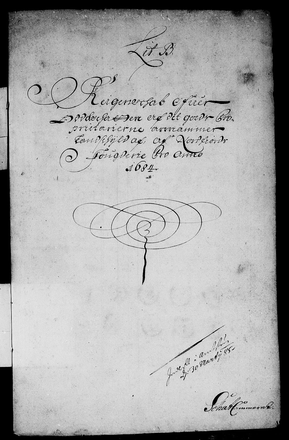 Rentekammeret inntil 1814, Reviderte regnskaper, Stiftamtstueregnskaper, Bergen stiftamt, RA/EA-6043/R/Rc/L0073: Bergen stiftamt, 1684