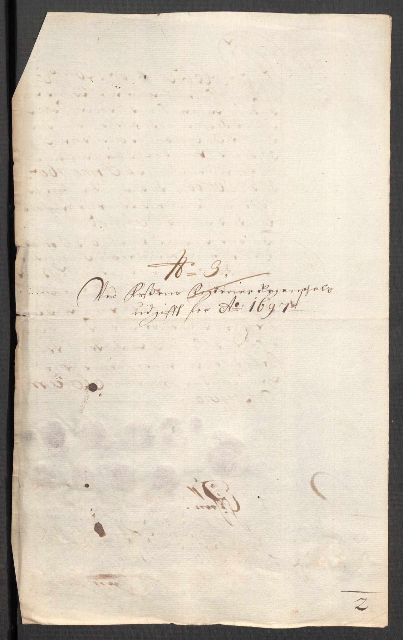 Rentekammeret inntil 1814, Reviderte regnskaper, Fogderegnskap, AV/RA-EA-4092/R57/L3852: Fogderegnskap Fosen, 1697, p. 176