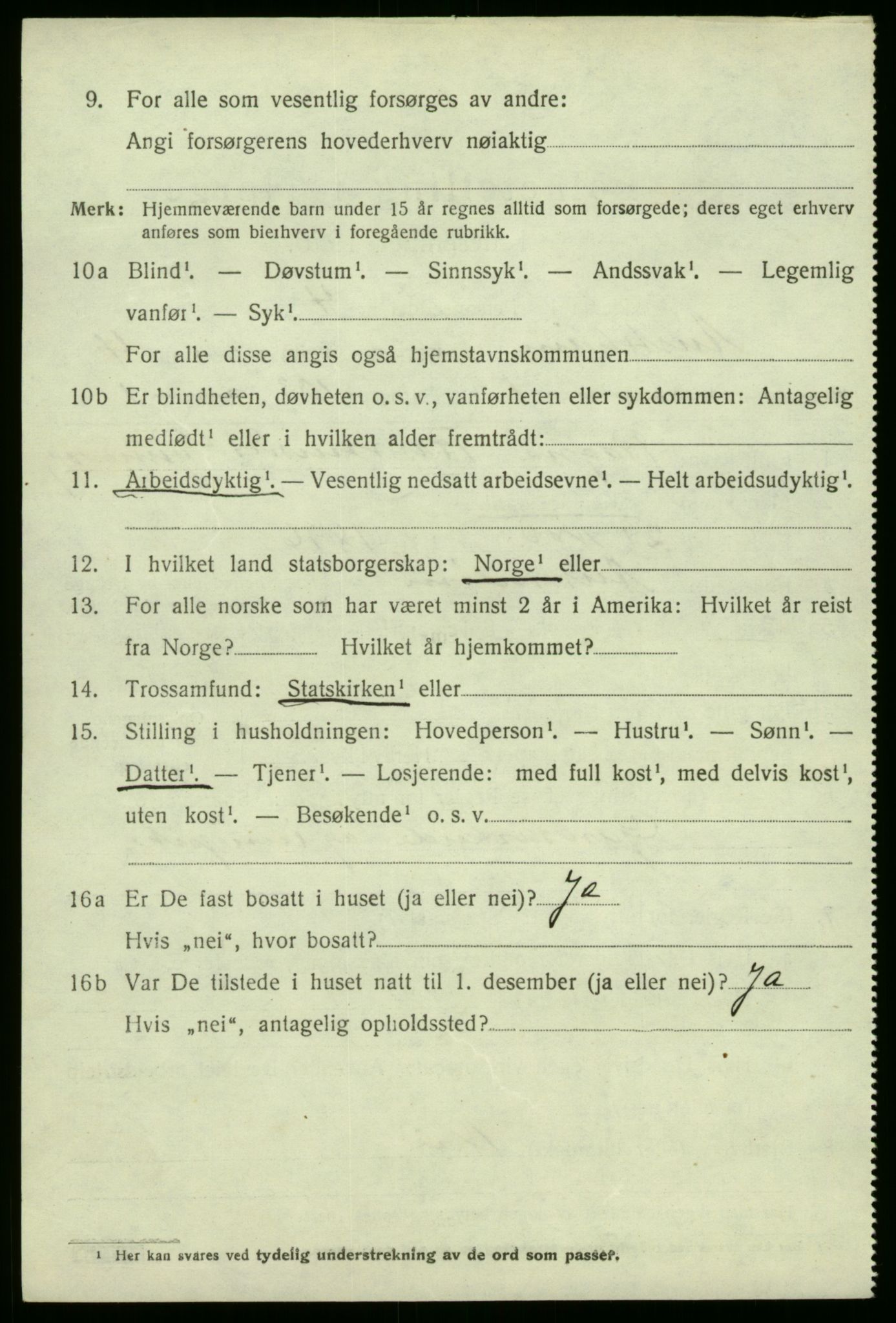 SAB, 1920 census for Austrheim, 1920, p. 1777