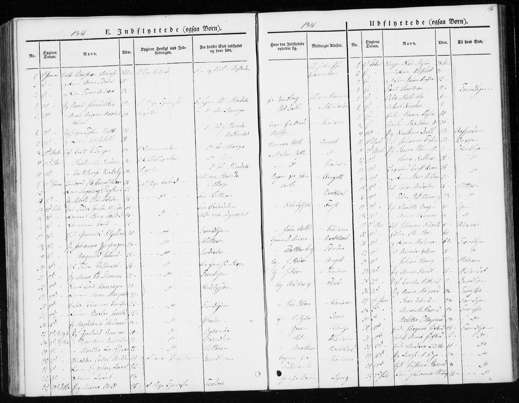 Ministerialprotokoller, klokkerbøker og fødselsregistre - Sør-Trøndelag, SAT/A-1456/604/L0183: Parish register (official) no. 604A04, 1841-1850, p. 146