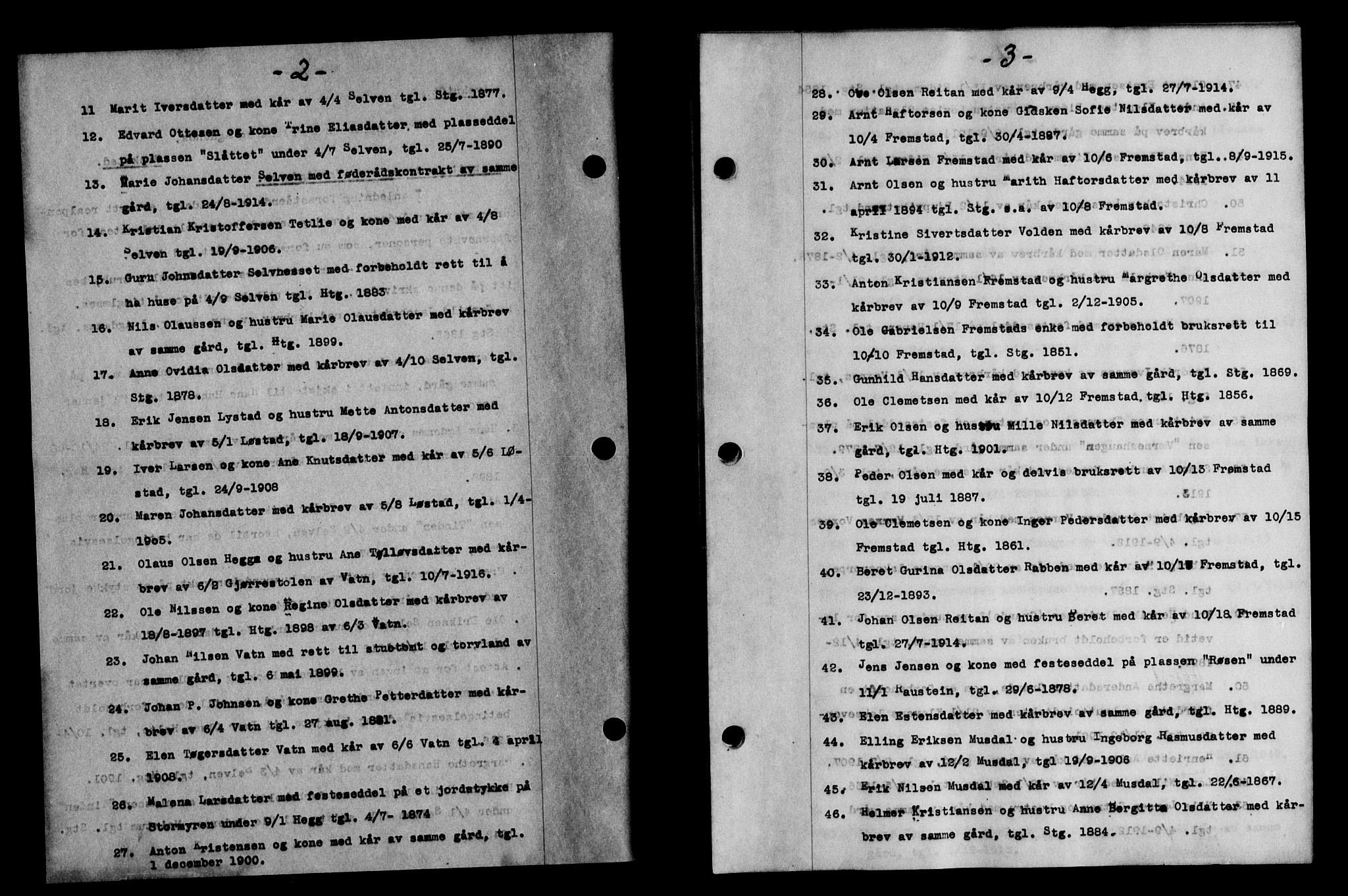 Hitra sorenskriveri, AV/SAT-A-0018/2/2C/2Ca/L0008: Mortgage book no. 8, 1927-1927, p. 2-3