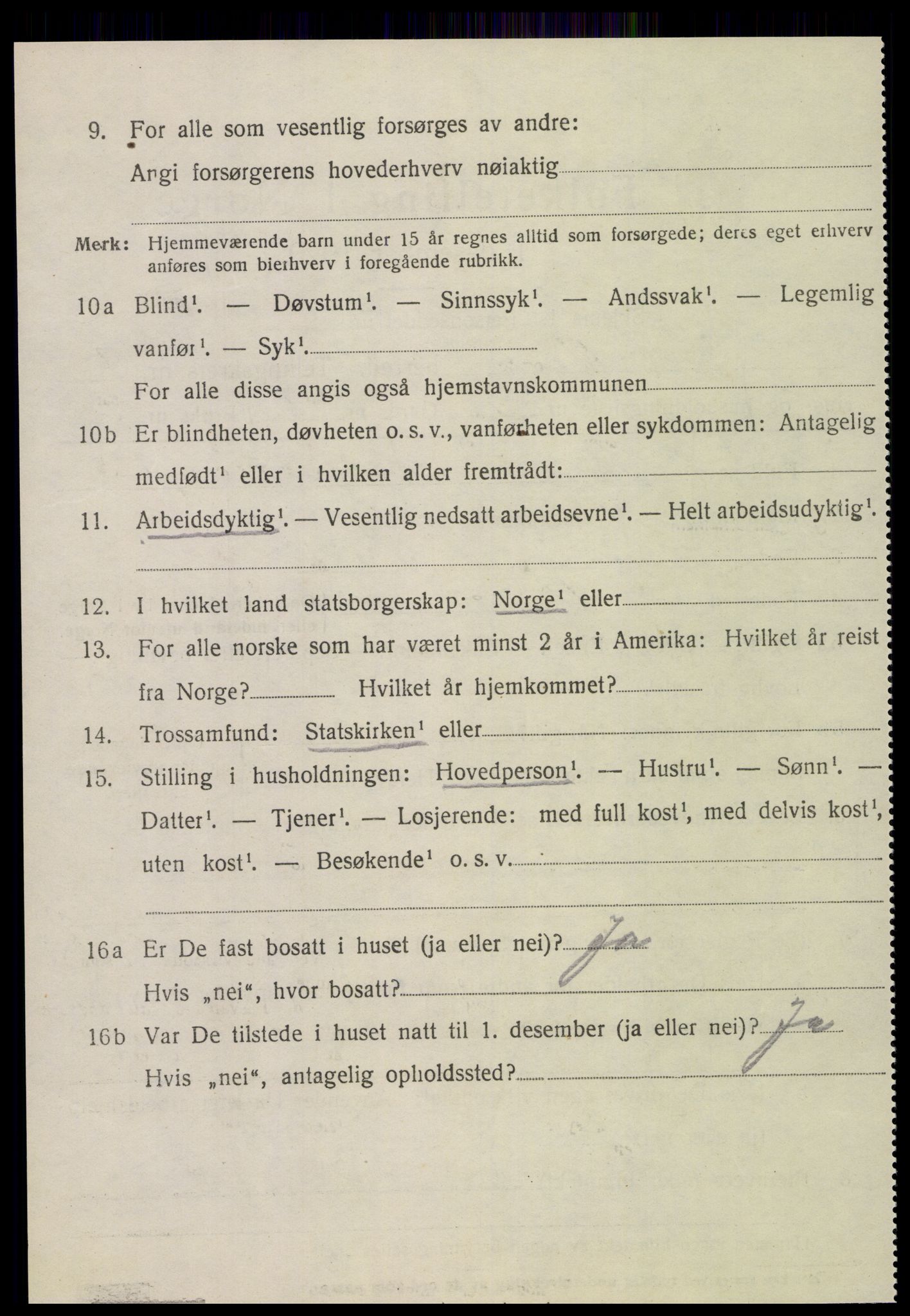 SAT, 1920 census for Veøy, 1920, p. 3536