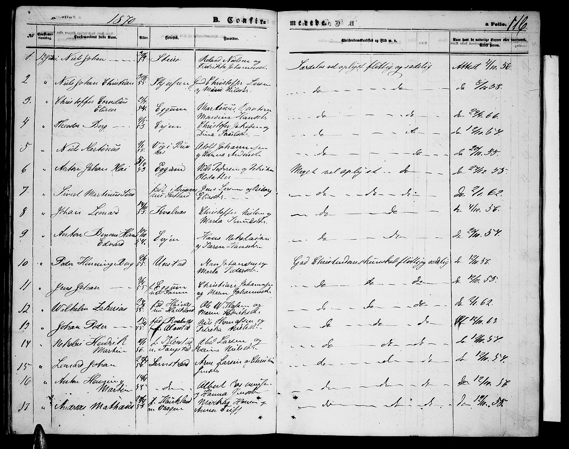 Ministerialprotokoller, klokkerbøker og fødselsregistre - Nordland, SAT/A-1459/880/L1140: Parish register (copy) no. 880C02, 1861-1875, p. 116