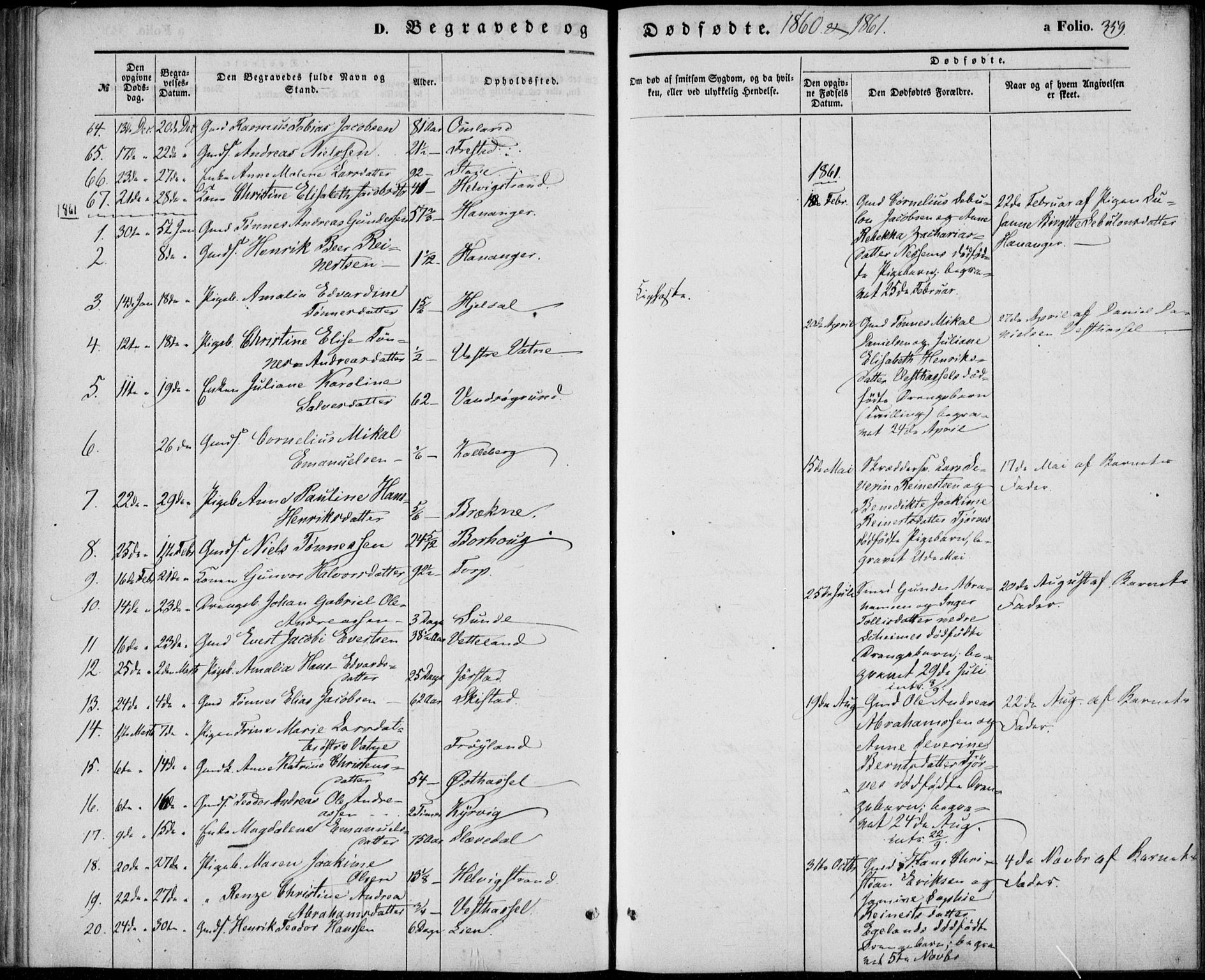 Lista sokneprestkontor, AV/SAK-1111-0027/F/Fb/L0002: Parish register (copy) no. B 2, 1847-1862, p. 359