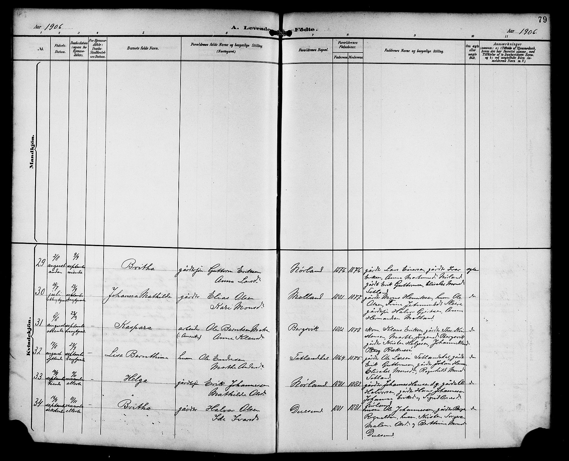 Masfjorden Sokneprestembete, SAB/A-77001: Parish register (copy) no. B 1, 1892-1913, p. 79