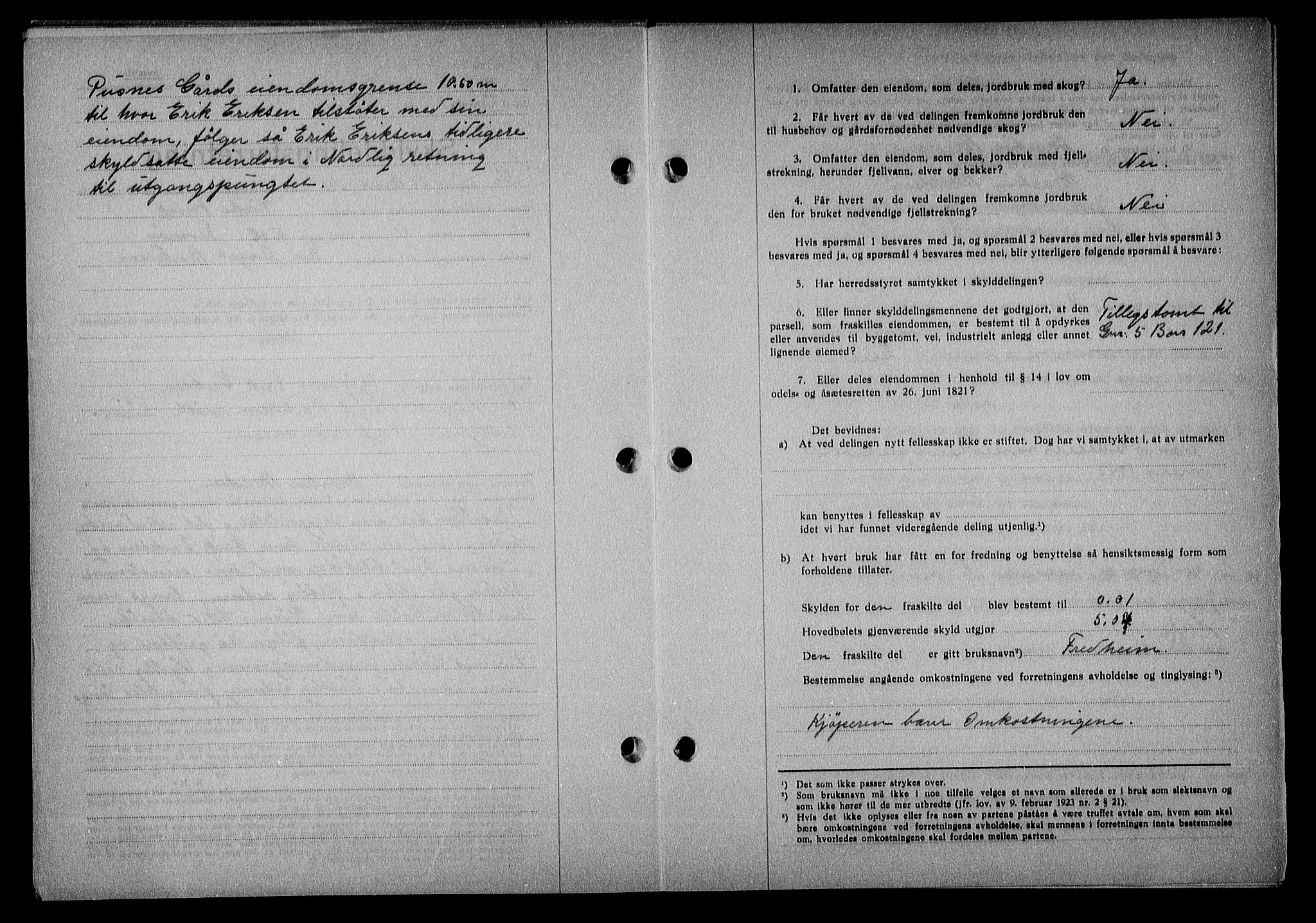 Nedenes sorenskriveri, AV/SAK-1221-0006/G/Gb/Gba/L0050: Mortgage book no. A-IV, 1942-1943, Diary no: : 310/1943