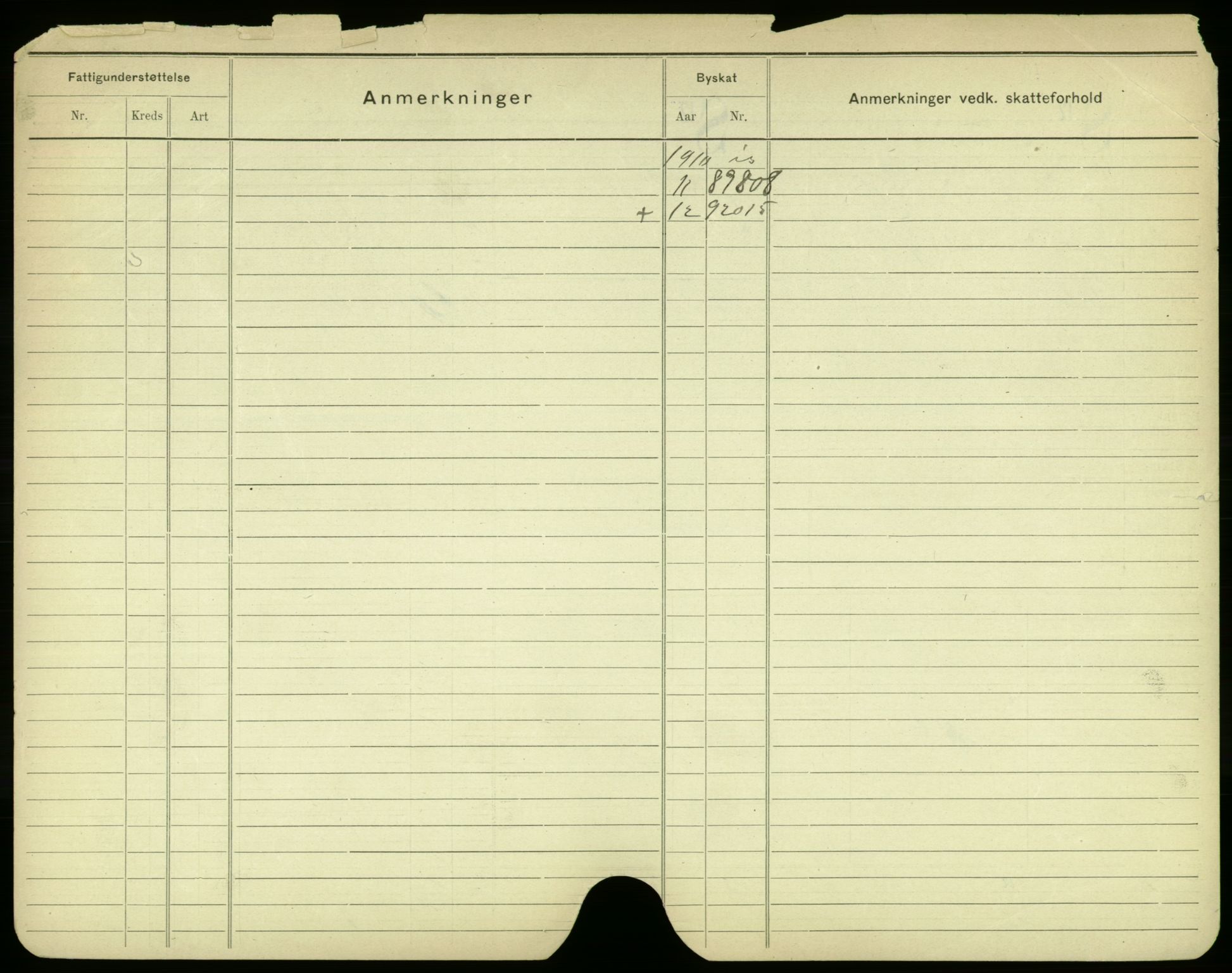 Oslo folkeregister, Registerkort, SAO/A-11715/F/Fa/Fac/L0005: Menn, 1906-1914, p. 501b