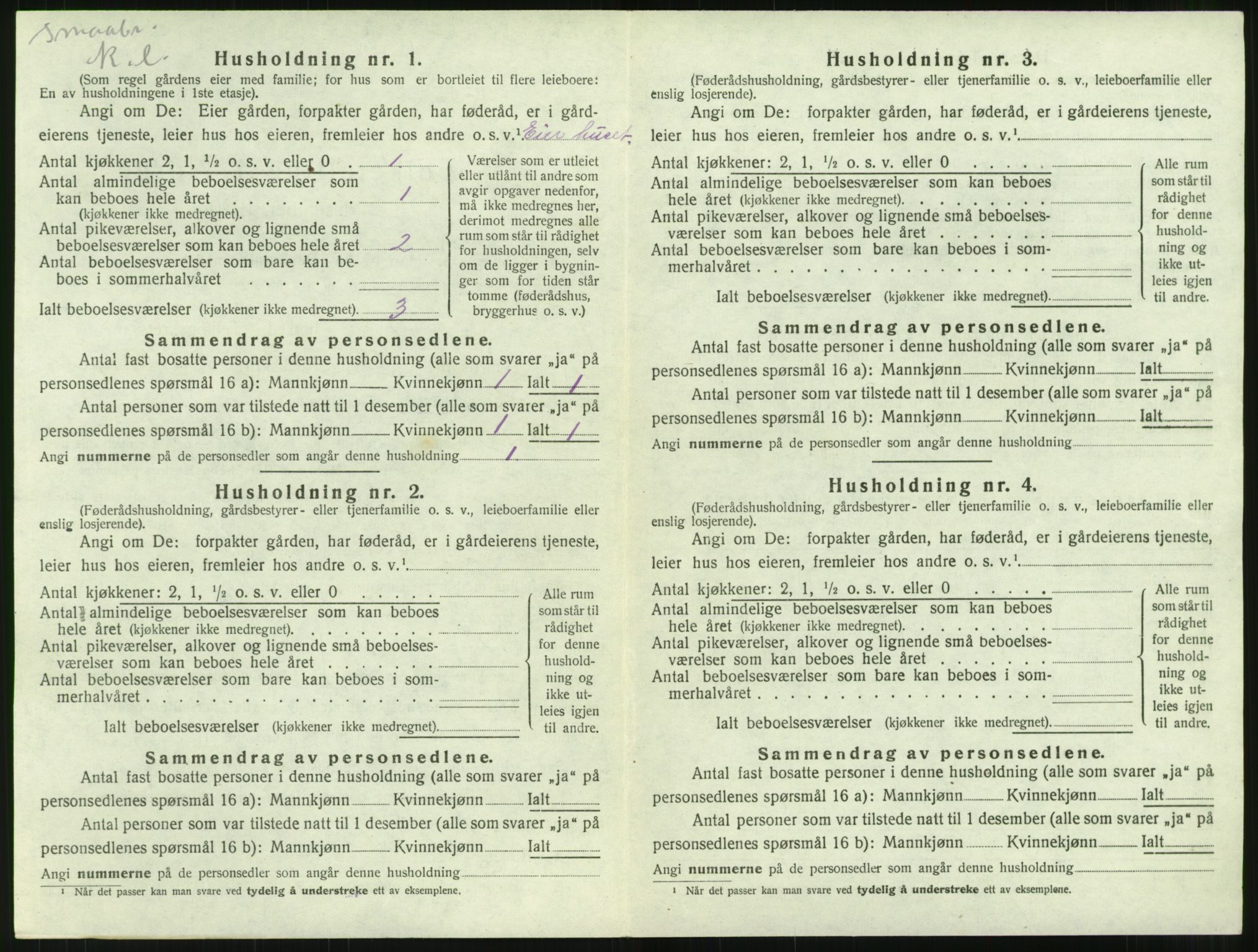 SAT, 1920 census for Bolsøy, 1920, p. 1050