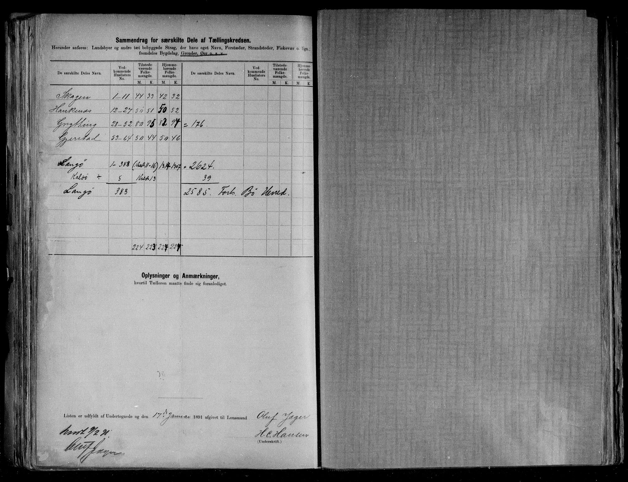 RA, 1891 census for 1866 Hadsel, 1891, p. 39