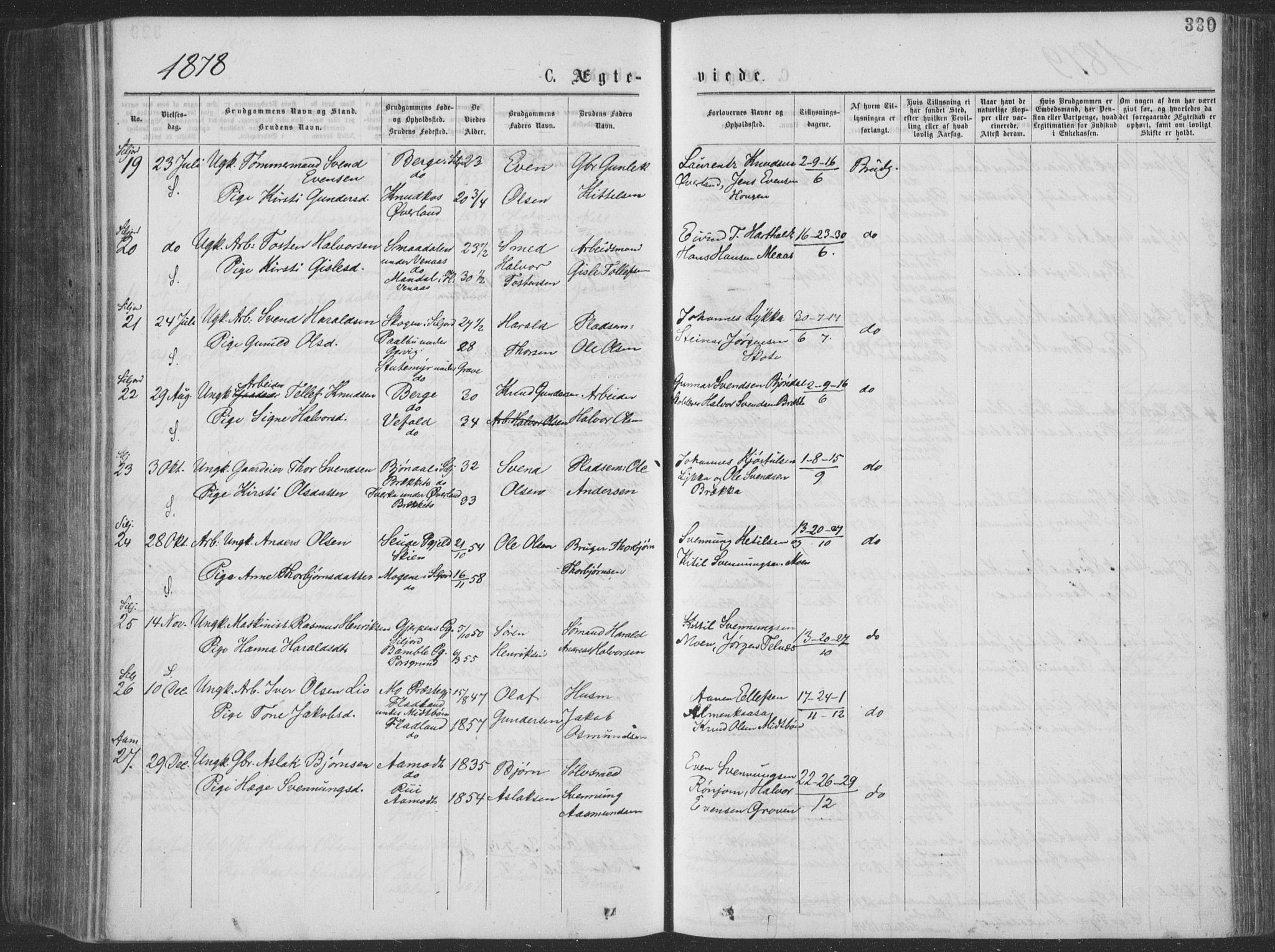 Seljord kirkebøker, SAKO/A-20/F/Fa/L0014: Parish register (official) no. I 14, 1877-1886, p. 330