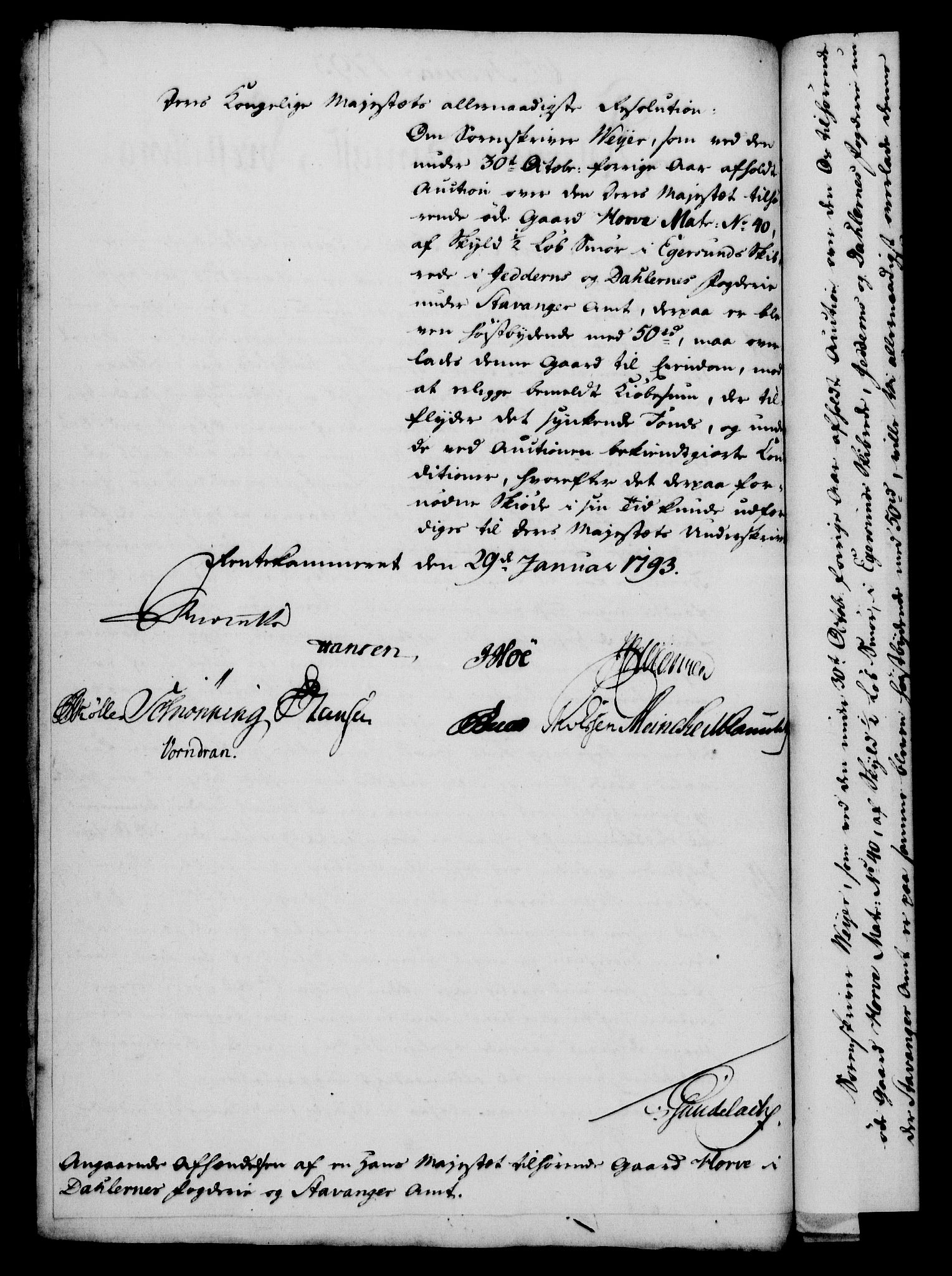 Rentekammeret, Kammerkanselliet, RA/EA-3111/G/Gf/Gfa/L0075: Norsk relasjons- og resolusjonsprotokoll (merket RK 52.75), 1793, p. 52