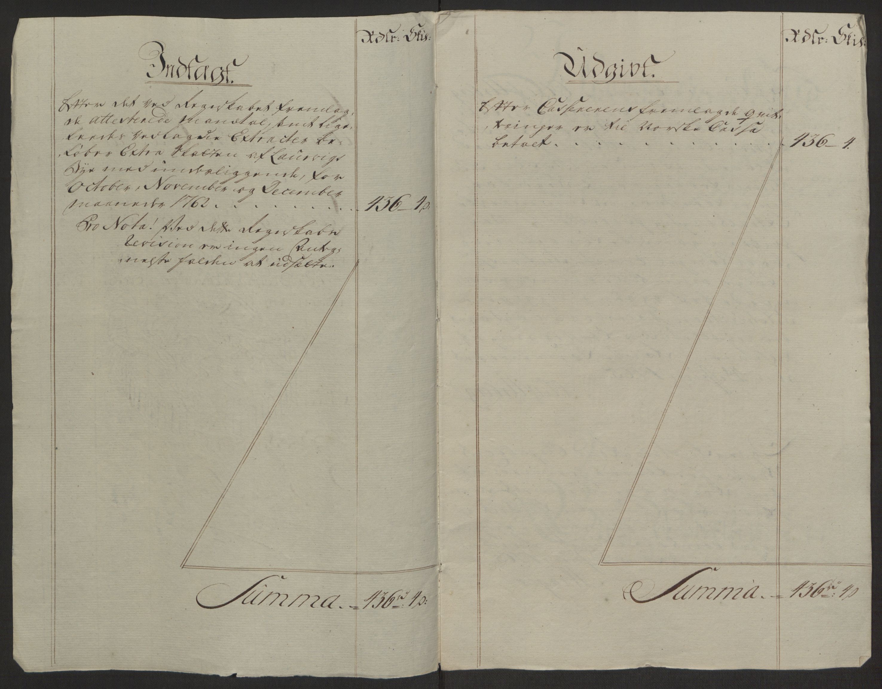 Rentekammeret inntil 1814, Reviderte regnskaper, Byregnskaper, AV/RA-EA-4066/R/Ri/L0183/0001: [I4] Kontribusjonsregnskap / Ekstraskatt, 1762-1768, p. 9