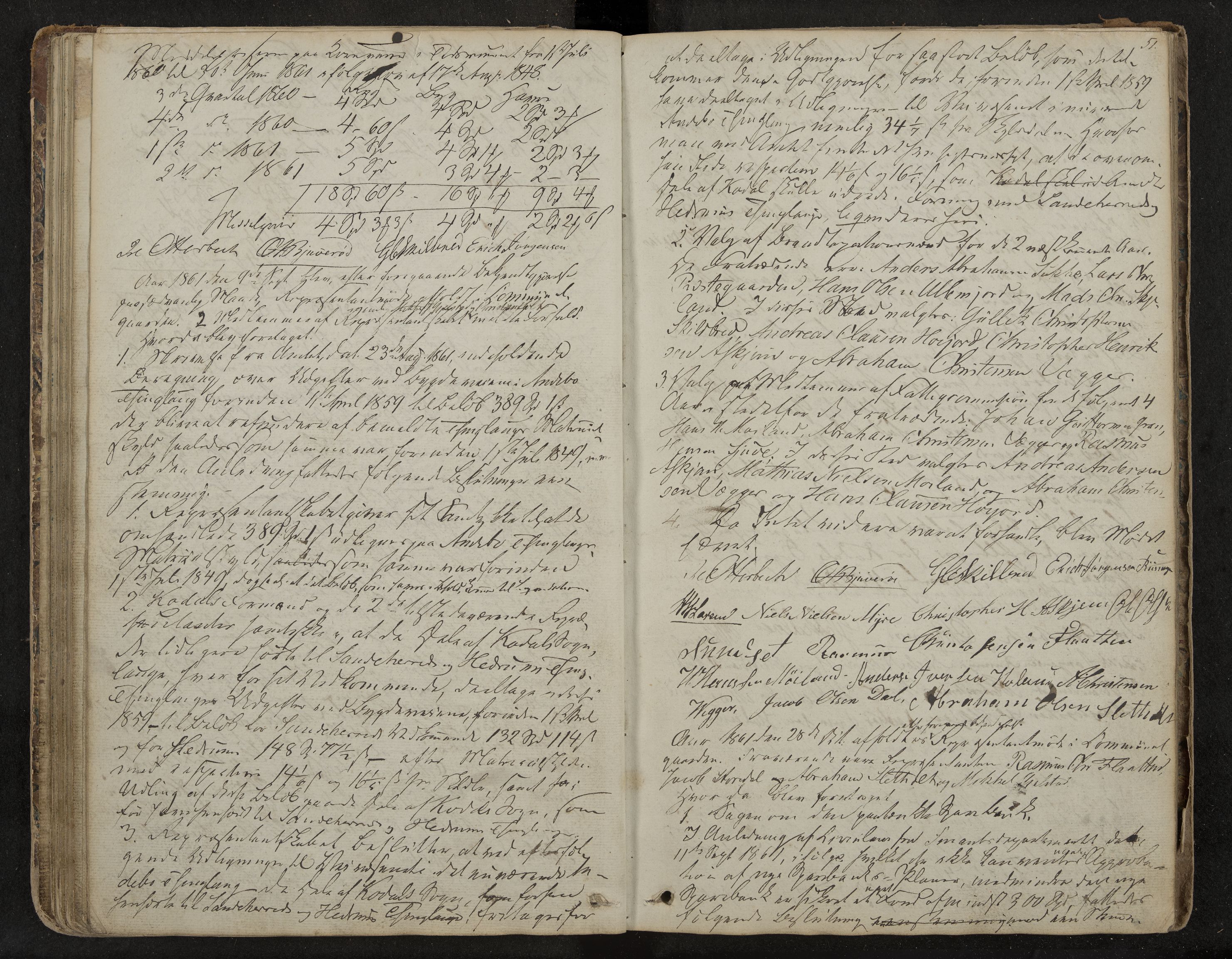 Andebu formannskap og sentraladministrasjon, IKAK/0719021-1/A/Aa/L0001: Møtebok med register, 1837-1869, p. 51