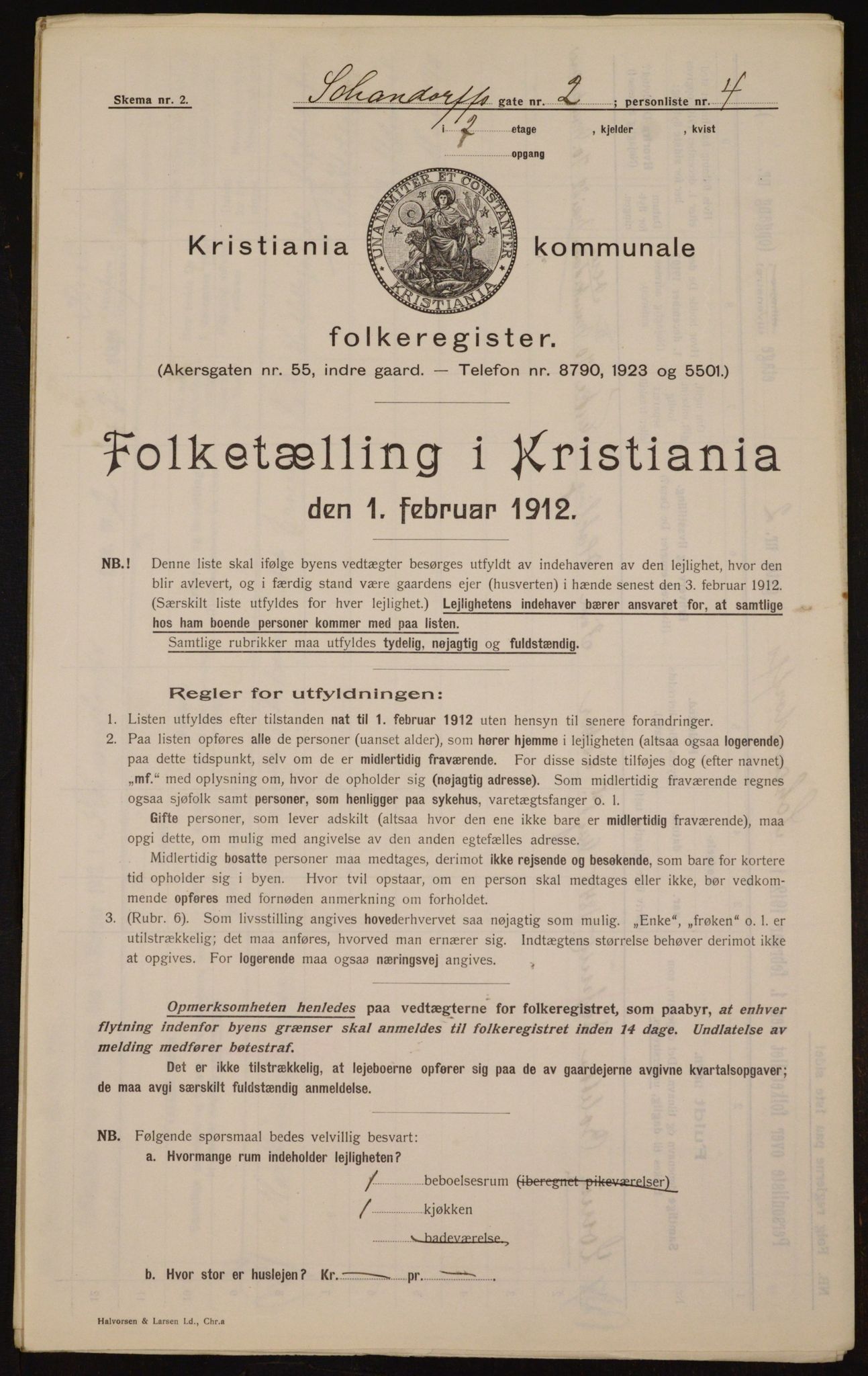 OBA, Municipal Census 1912 for Kristiania, 1912, p. 89685