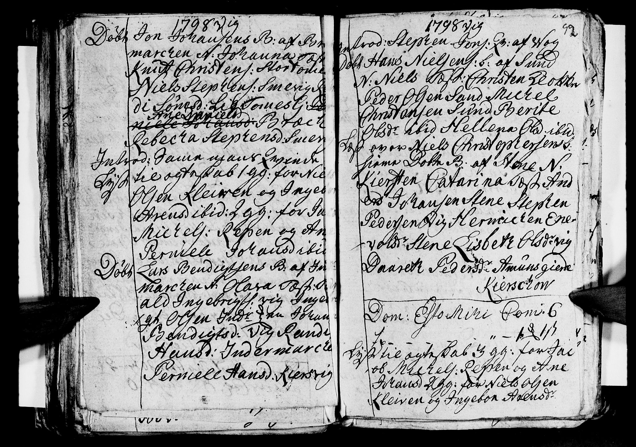 Ministerialprotokoller, klokkerbøker og fødselsregistre - Nordland, AV/SAT-A-1459/812/L0184: Parish register (copy) no. 812C02, 1793-1809, p. 92