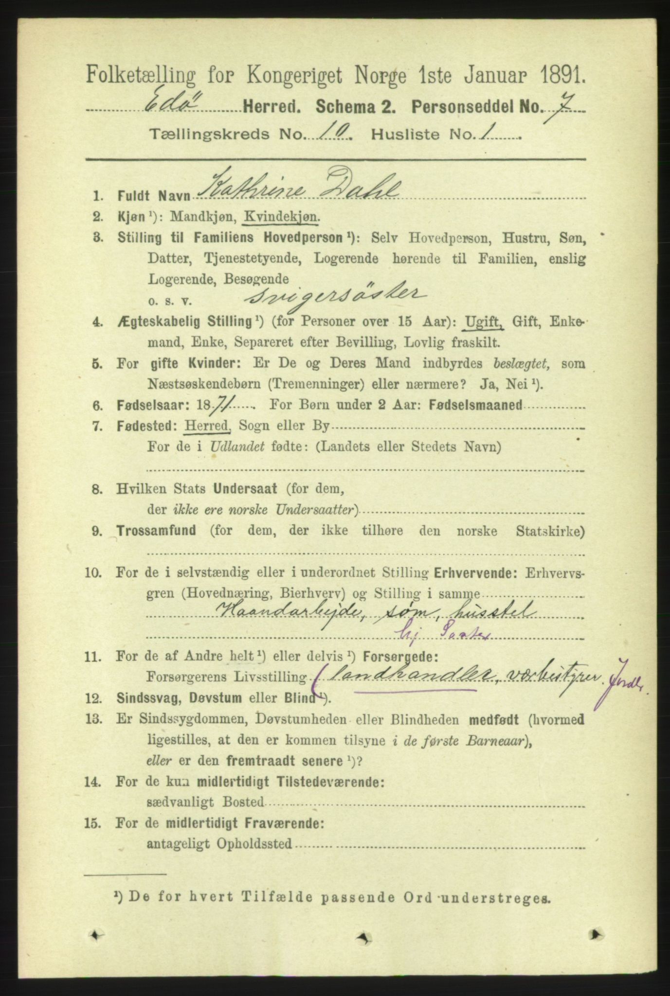 RA, 1891 census for 1573 Edøy, 1891, p. 2644