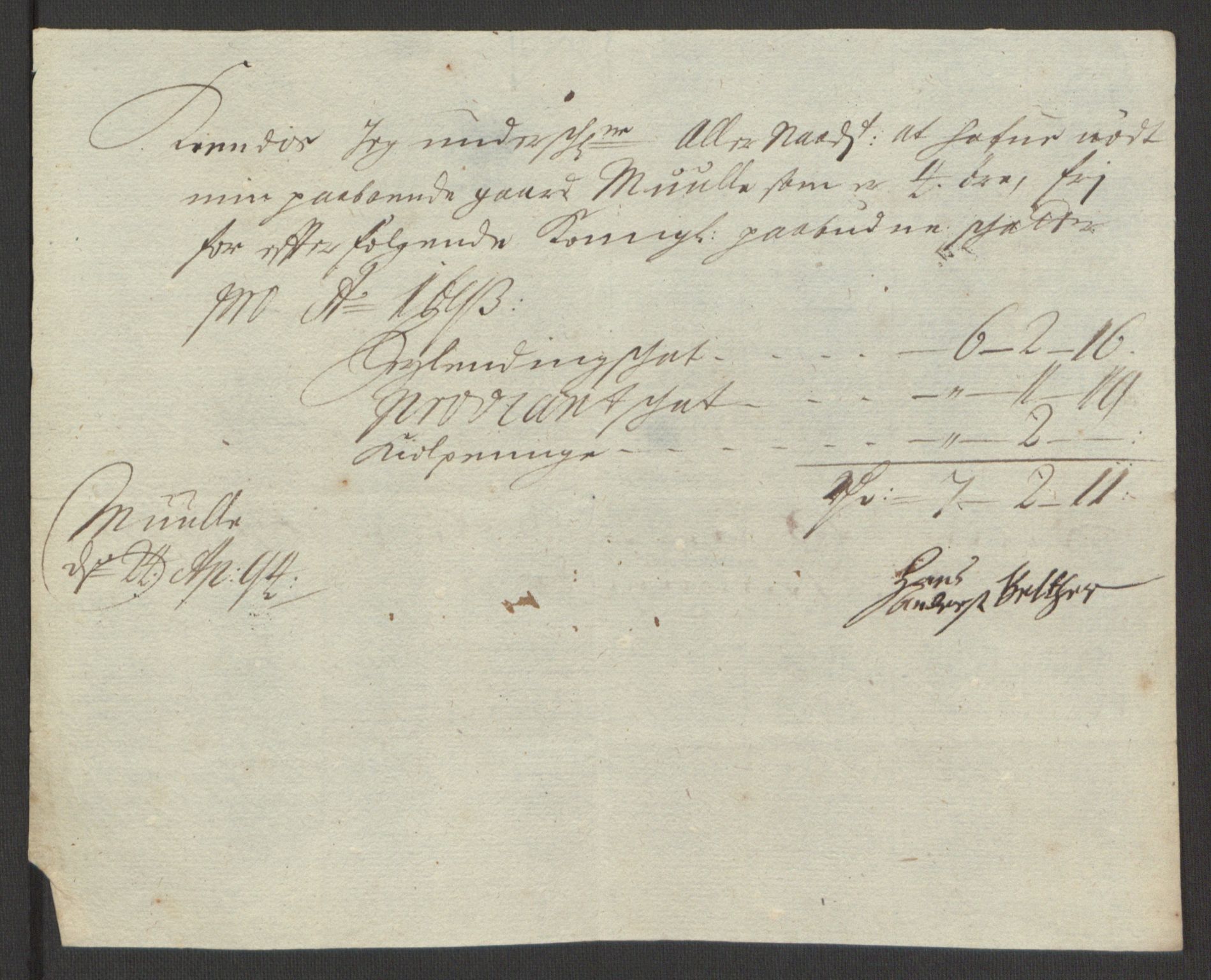 Rentekammeret inntil 1814, Reviderte regnskaper, Fogderegnskap, AV/RA-EA-4092/R61/L4104: Fogderegnskap Strinda og Selbu, 1693-1694, p. 154