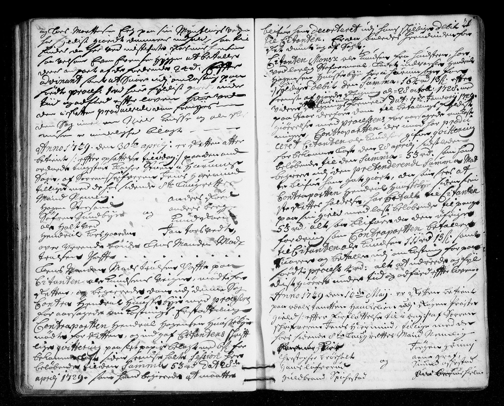 Lier, Røyken og Hurum sorenskriveri, AV/SAKO-A-89/F/Fa/L0046: Tingbok, 1729-1733, p. 21