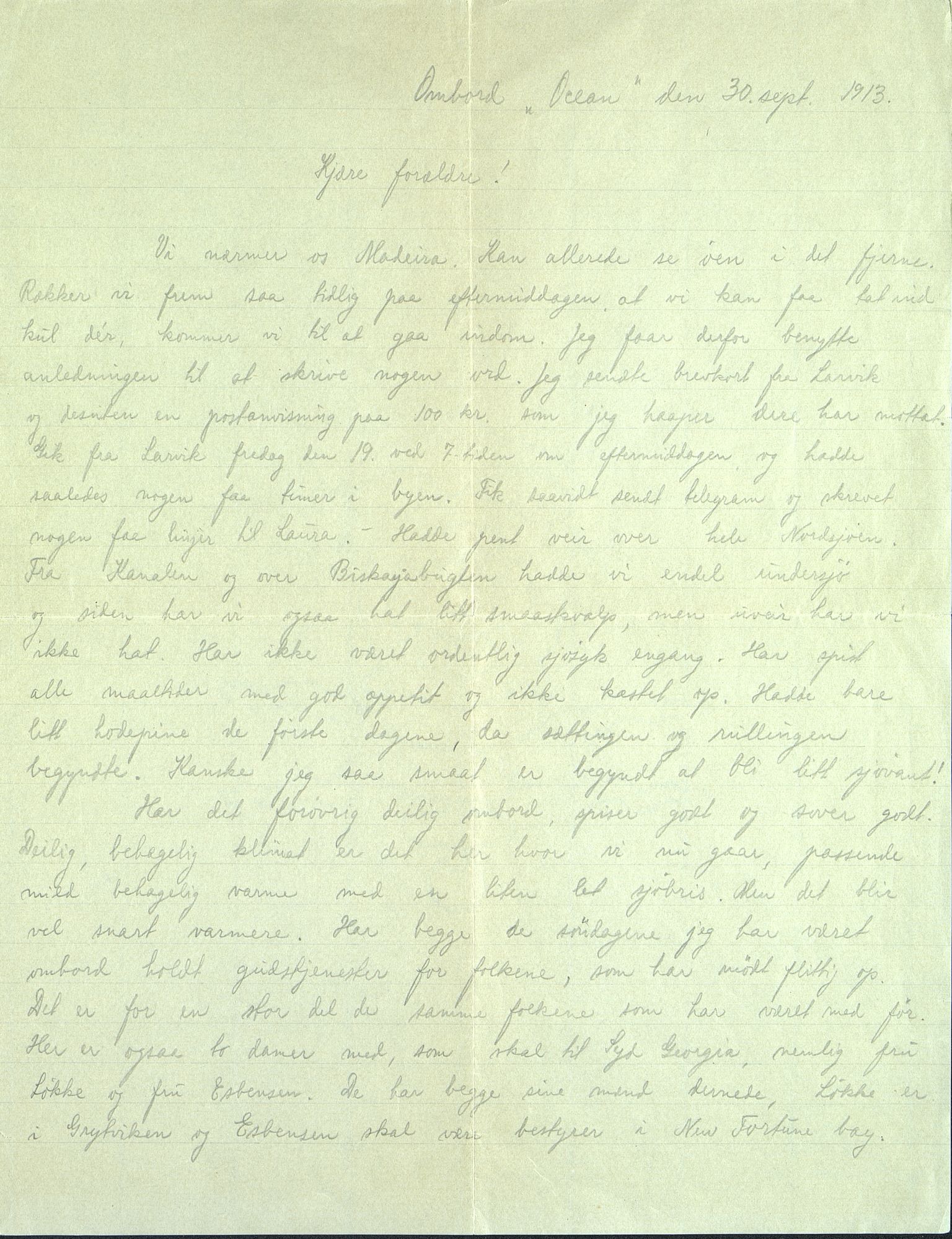 Løken, Kristen, VEMU/ARS-A-1060/Y/L0001/0004: Dokumenter vedrørende Løkens arbeid på Syd Georgia / Korrespondanse og notater, 1911-1914, p. 74