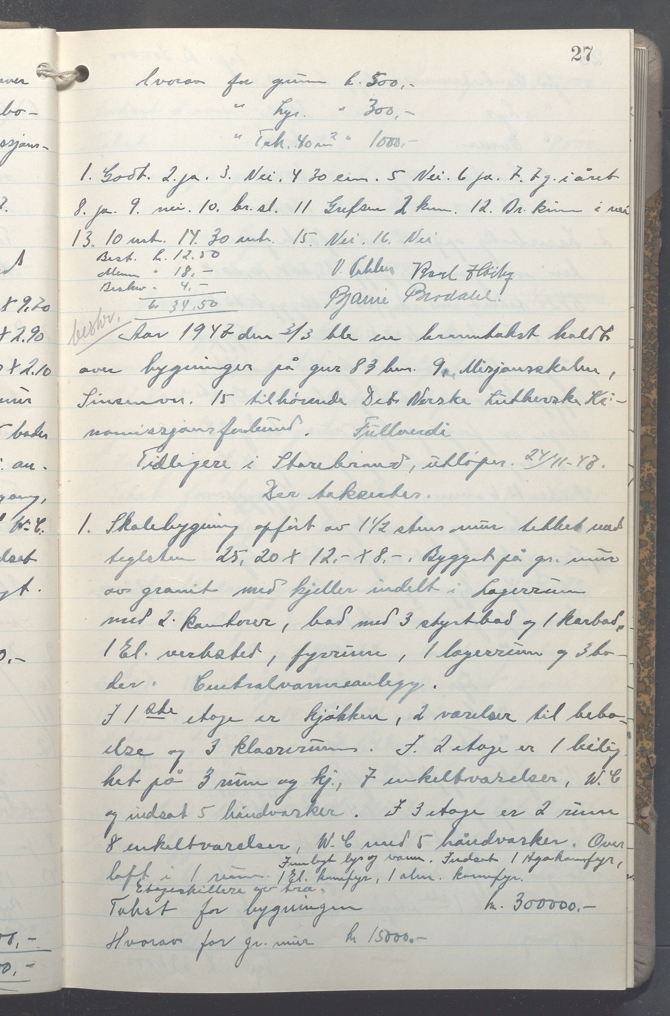 Lensmennene i Aker, OBA/A-10133/F/Fc/L0037: Branntakstprotokoll, 1944-1946, p. 27