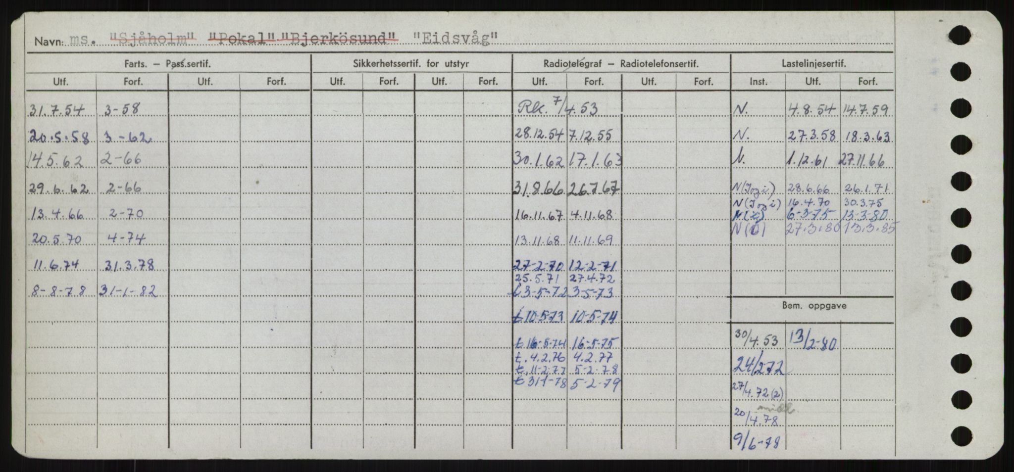 Sjøfartsdirektoratet med forløpere, Skipsmålingen, RA/S-1627/H/Hd/L0009: Fartøy, E, p. 144