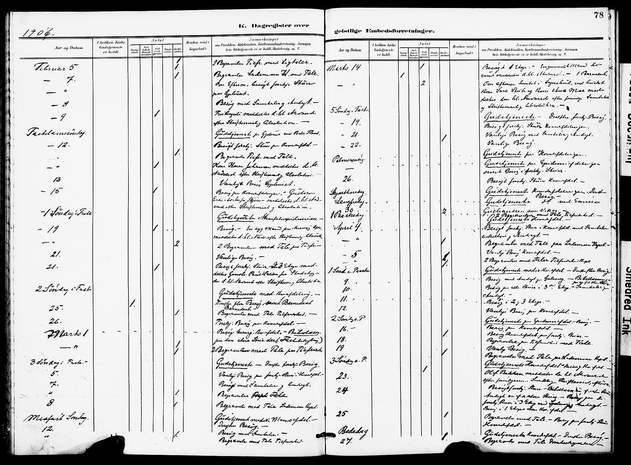 Ministerialprotokoller, klokkerbøker og fødselsregistre - Sør-Trøndelag, SAT/A-1456/628/L0483: Parish register (official) no. 628A01, 1902-1920, p. 78