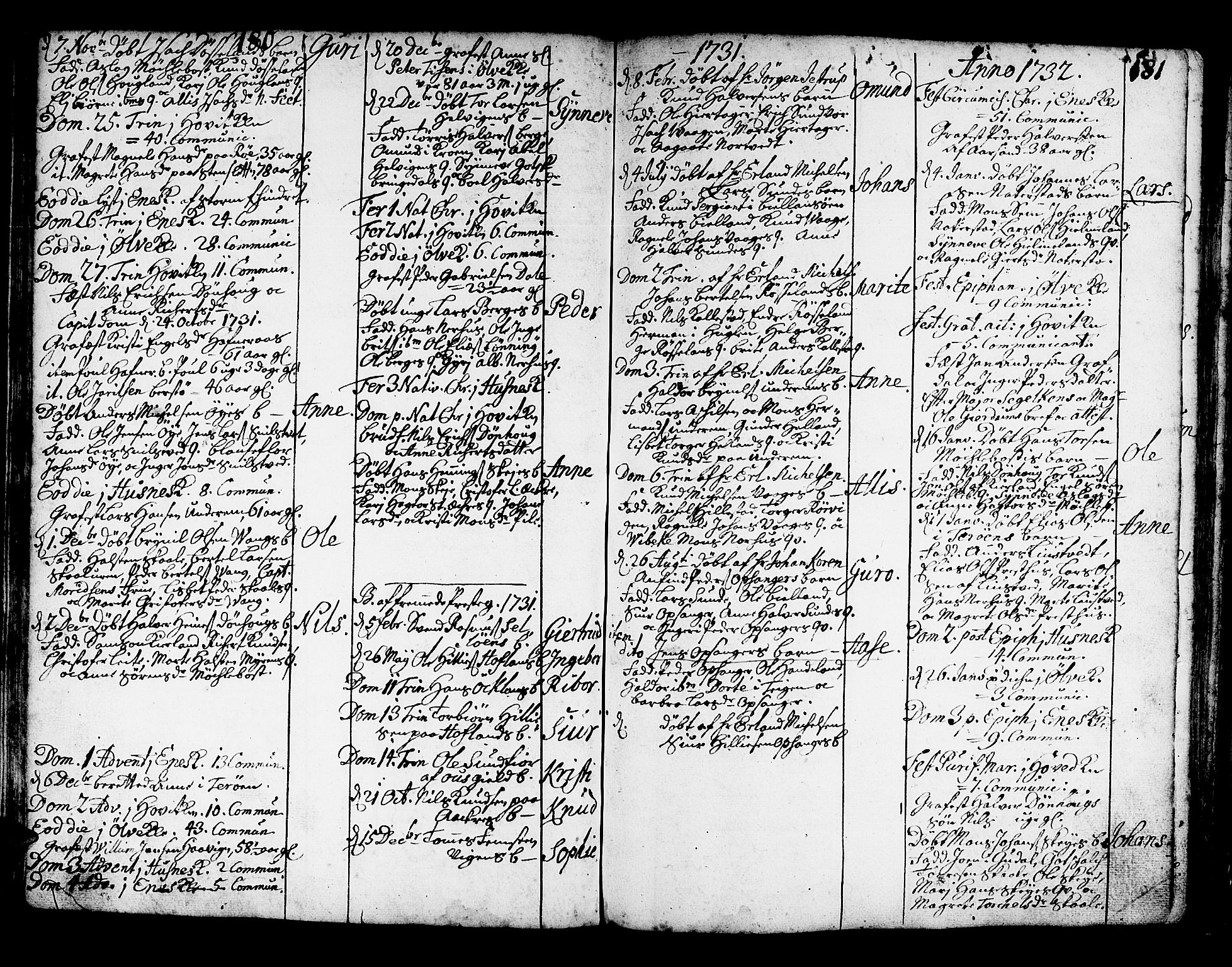 Kvinnherad sokneprestembete, SAB/A-76401/H/Haa: Parish register (official) no. A 2, 1710-1753, p. 180-181