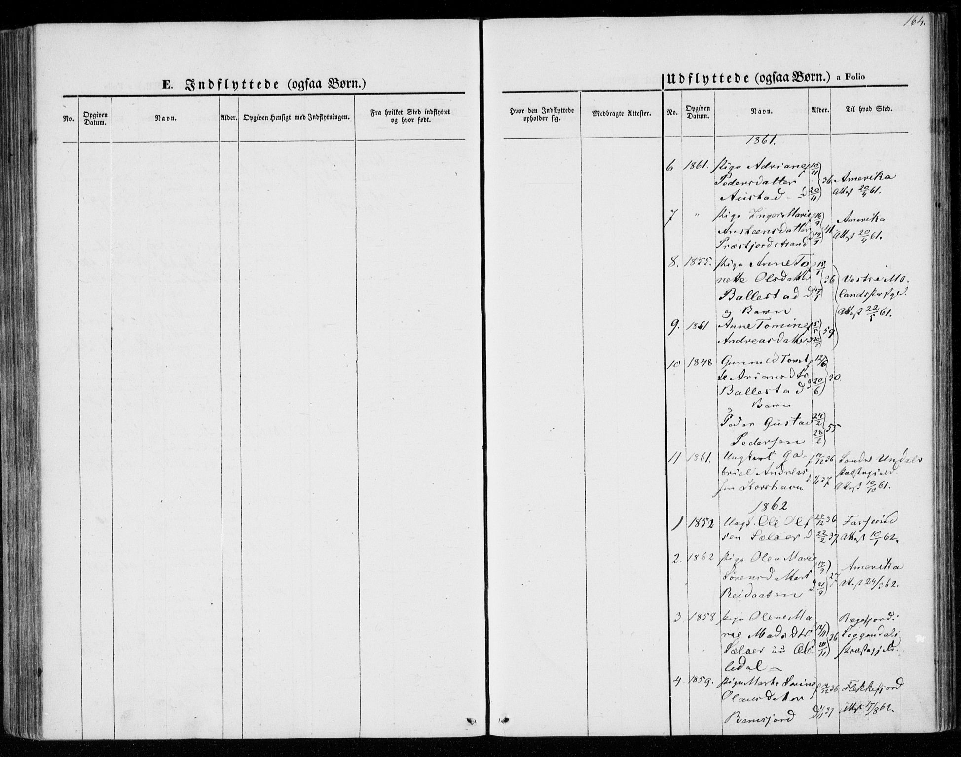 Lyngdal sokneprestkontor, SAK/1111-0029/F/Fa/Faa/L0002: Parish register (official) no. A 2, 1858-1870, p. 164