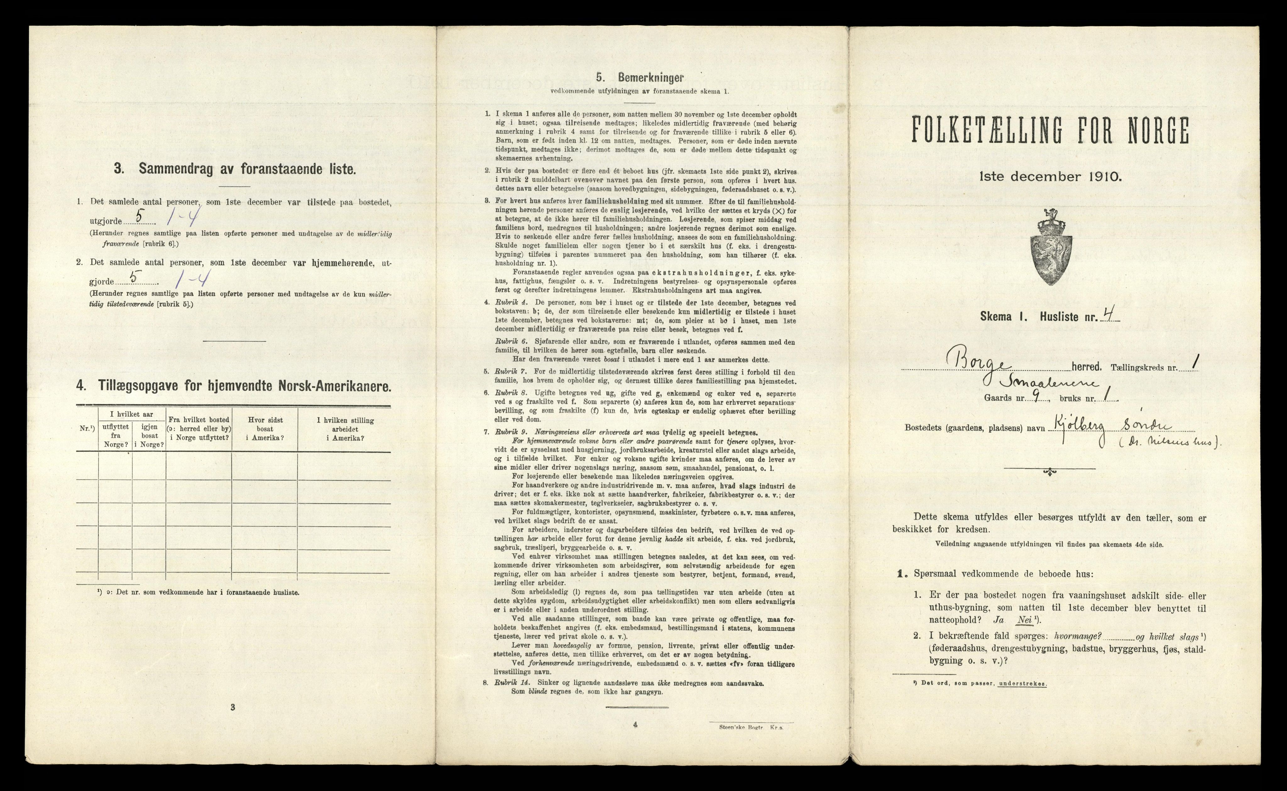 RA, 1910 census for Borge, 1910, p. 56