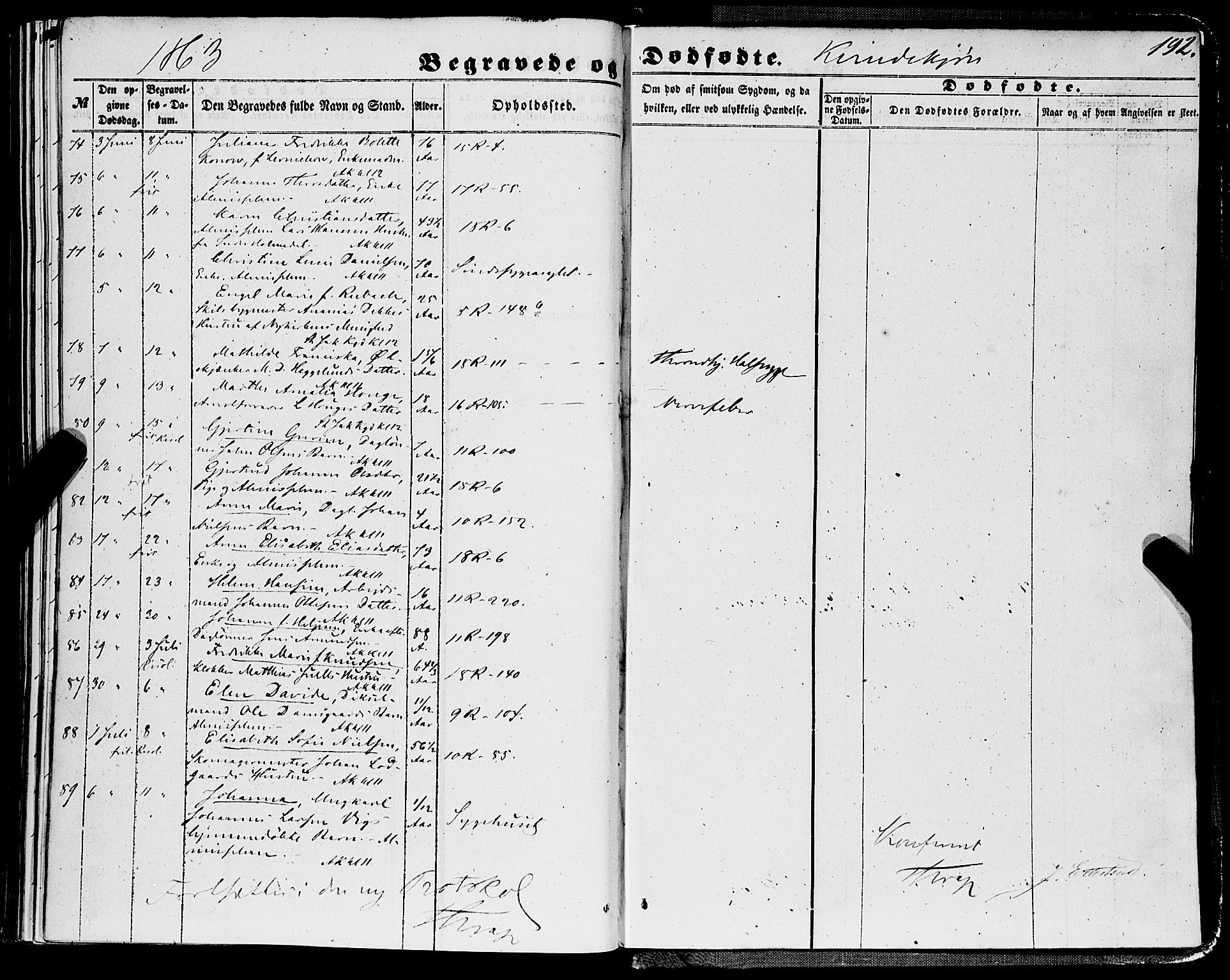 Domkirken sokneprestembete, AV/SAB-A-74801/H/Haa/L0041: Parish register (official) no. E 2, 1853-1863, p. 192