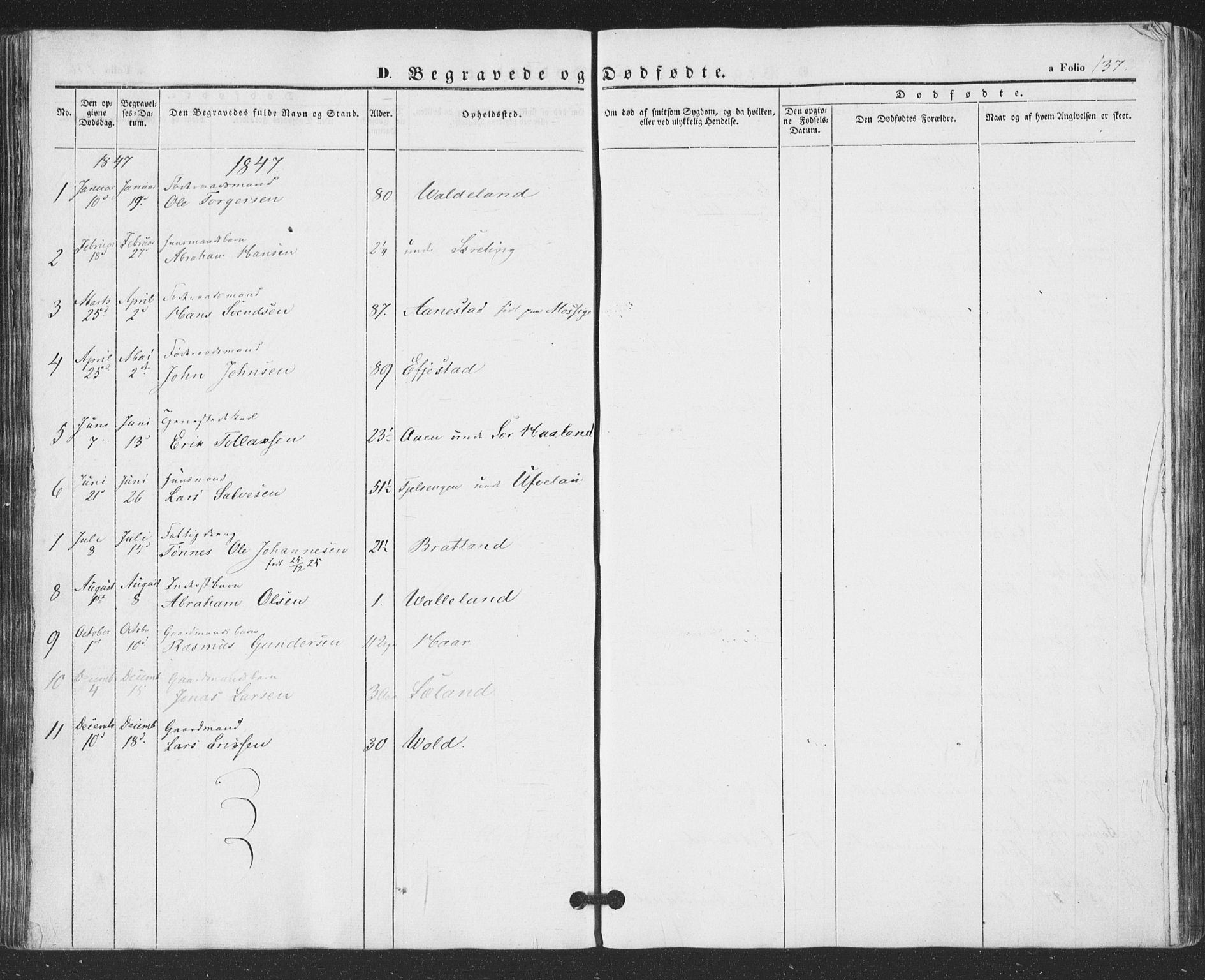 Hå sokneprestkontor, AV/SAST-A-101801/001/30BA/L0007: Parish register (official) no. A 6, 1842-1855, p. 137