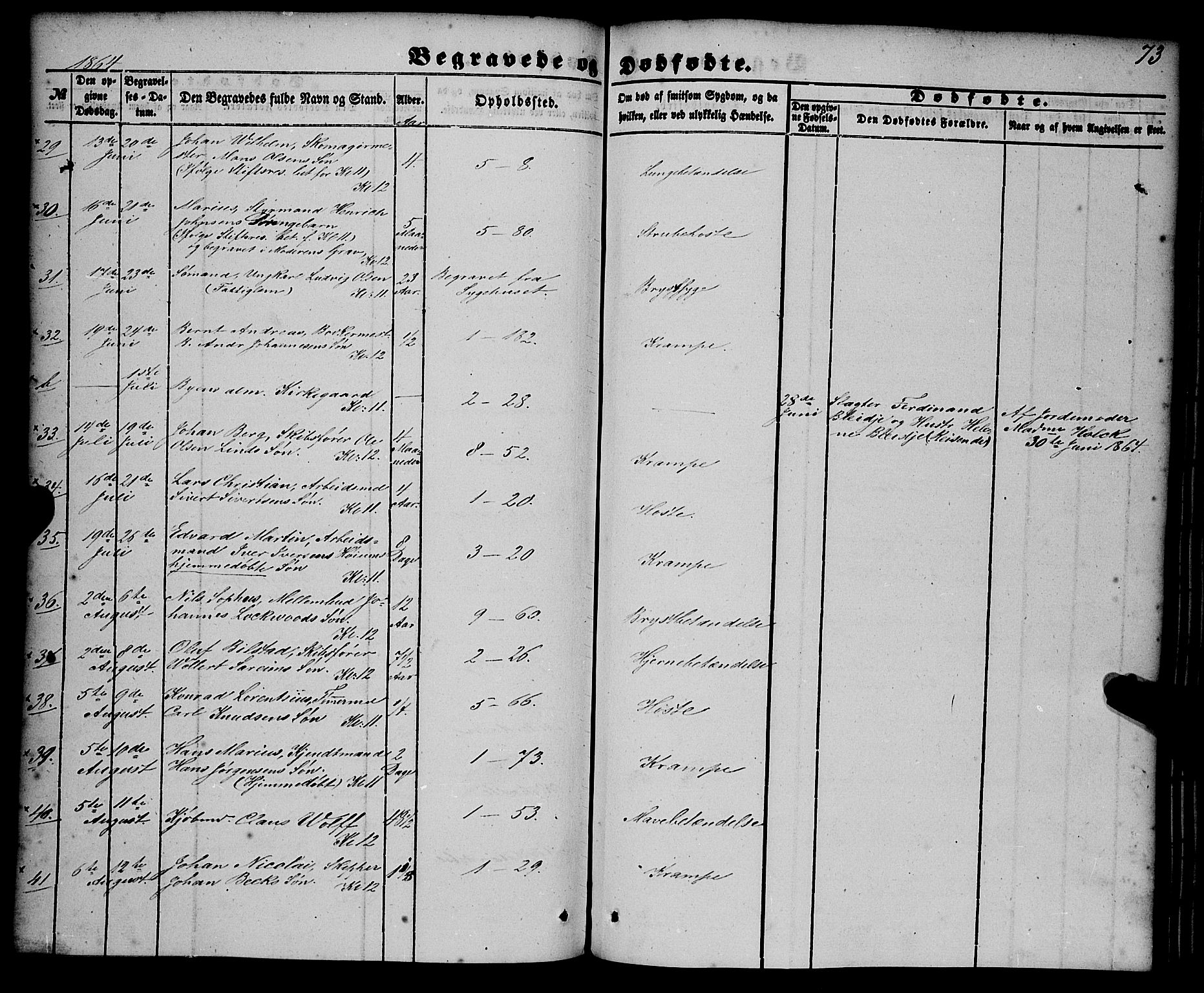 Nykirken Sokneprestembete, AV/SAB-A-77101/H/Haa/L0042: Parish register (official) no. E 2, 1850-1868, p. 73