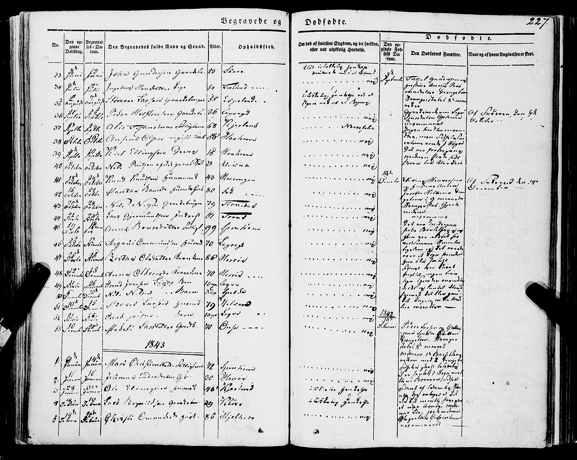 Ulvik sokneprestembete, AV/SAB-A-78801/H/Haa: Parish register (official) no. A 12, 1839-1853, p. 227