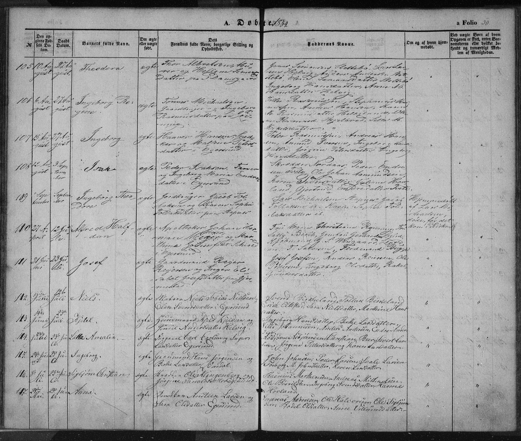 Eigersund sokneprestkontor, SAST/A-101807/S08/L0012: Parish register (official) no. A 12.1, 1850-1865, p. 50