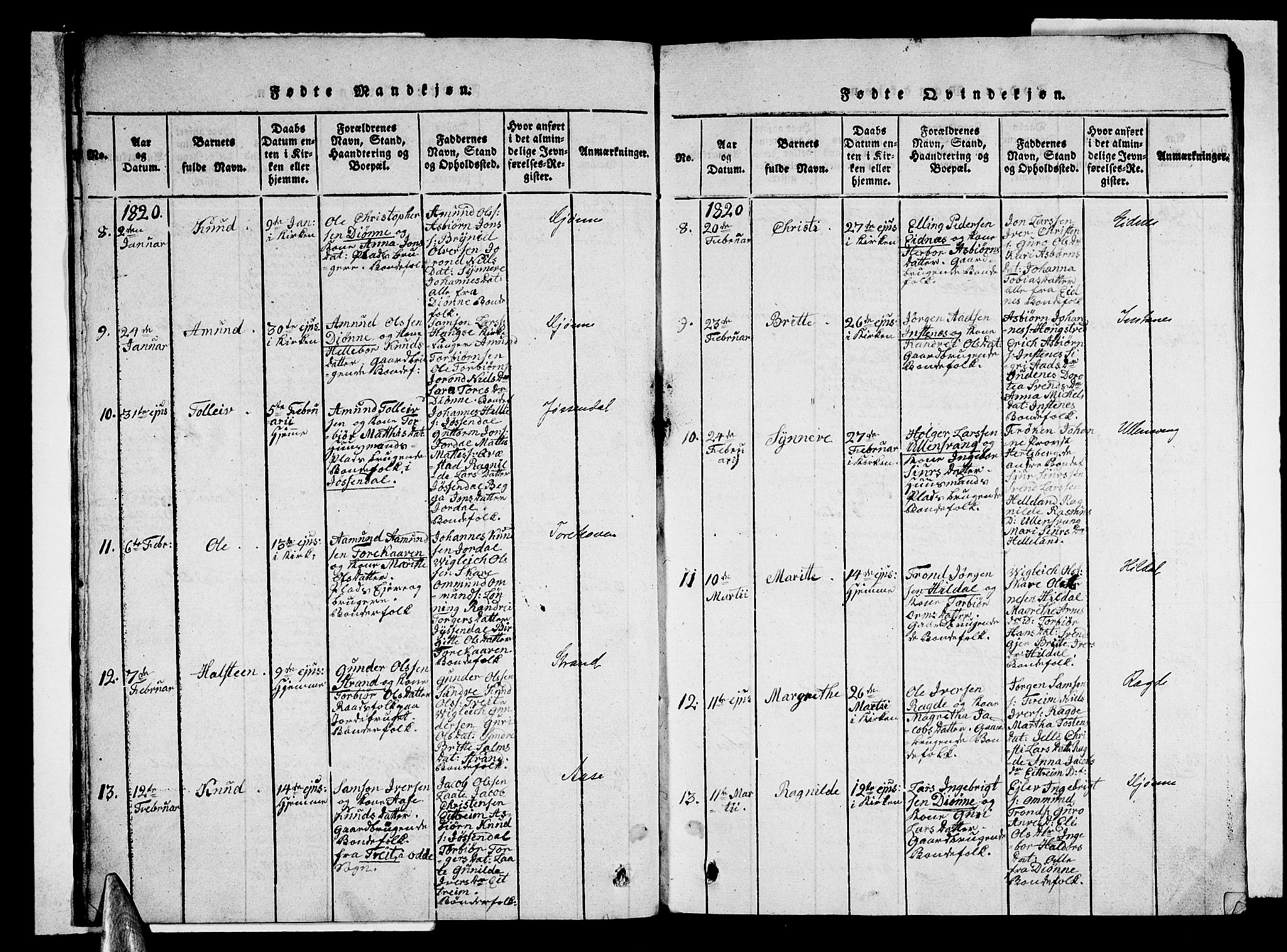 Ullensvang sokneprestembete, AV/SAB-A-78701/H/Haa: Parish register (official) no. A 9, 1819-1826